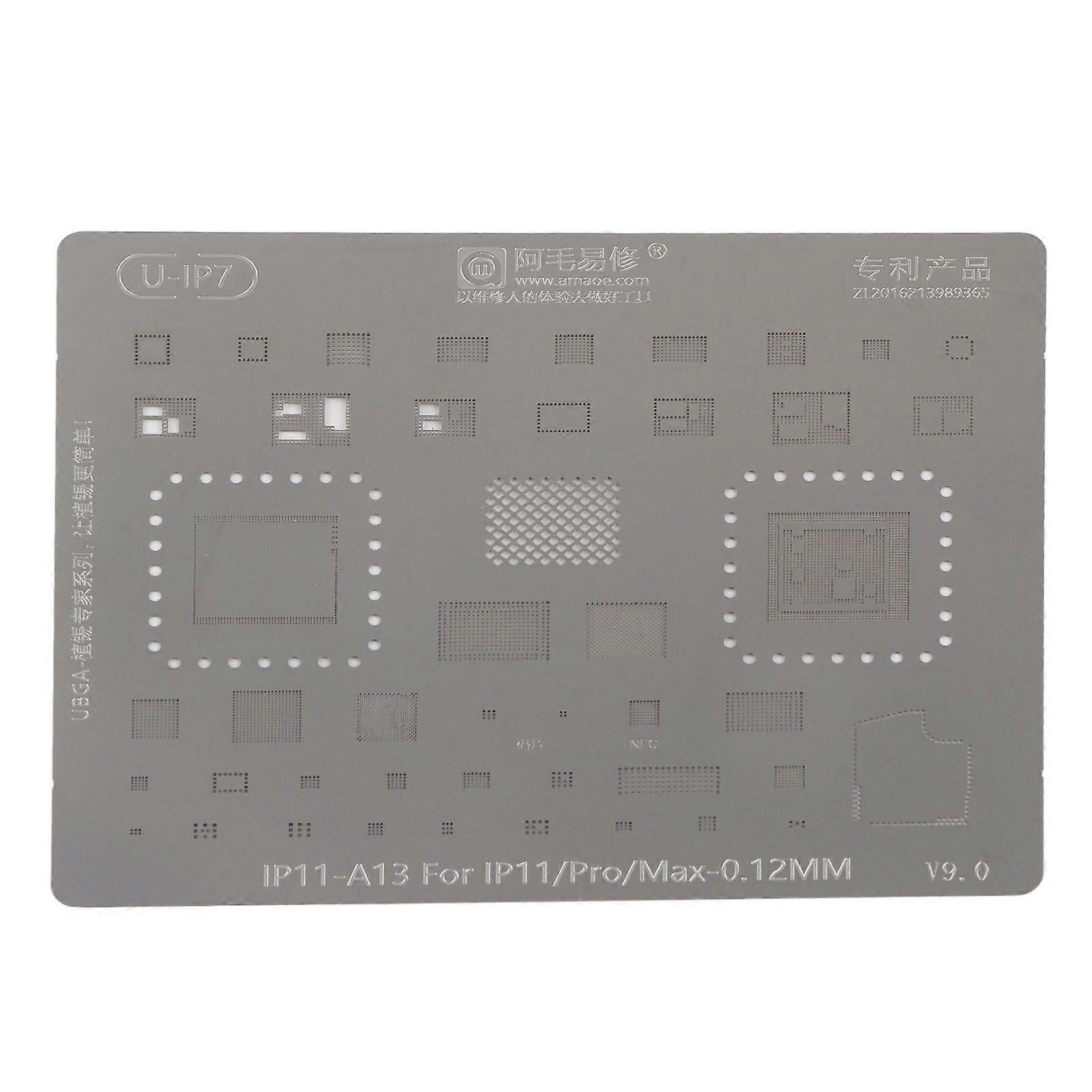 Phone CPU BGA Reballing Stencil Reball Rework Template Screen for IPhone 11 Pro Max