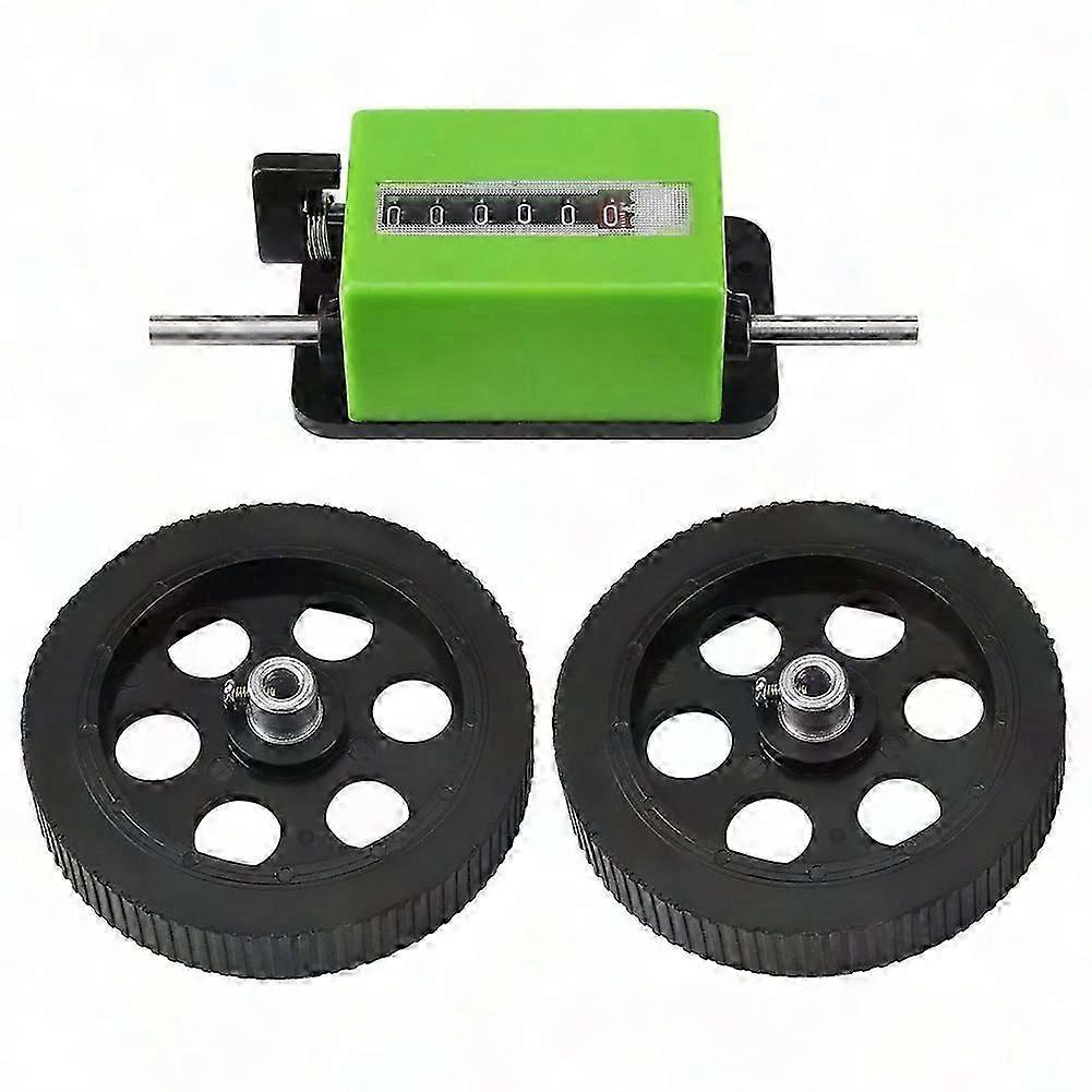 1pc Mechanical Length Counter Meter Rolling Wheel Green YEMAA