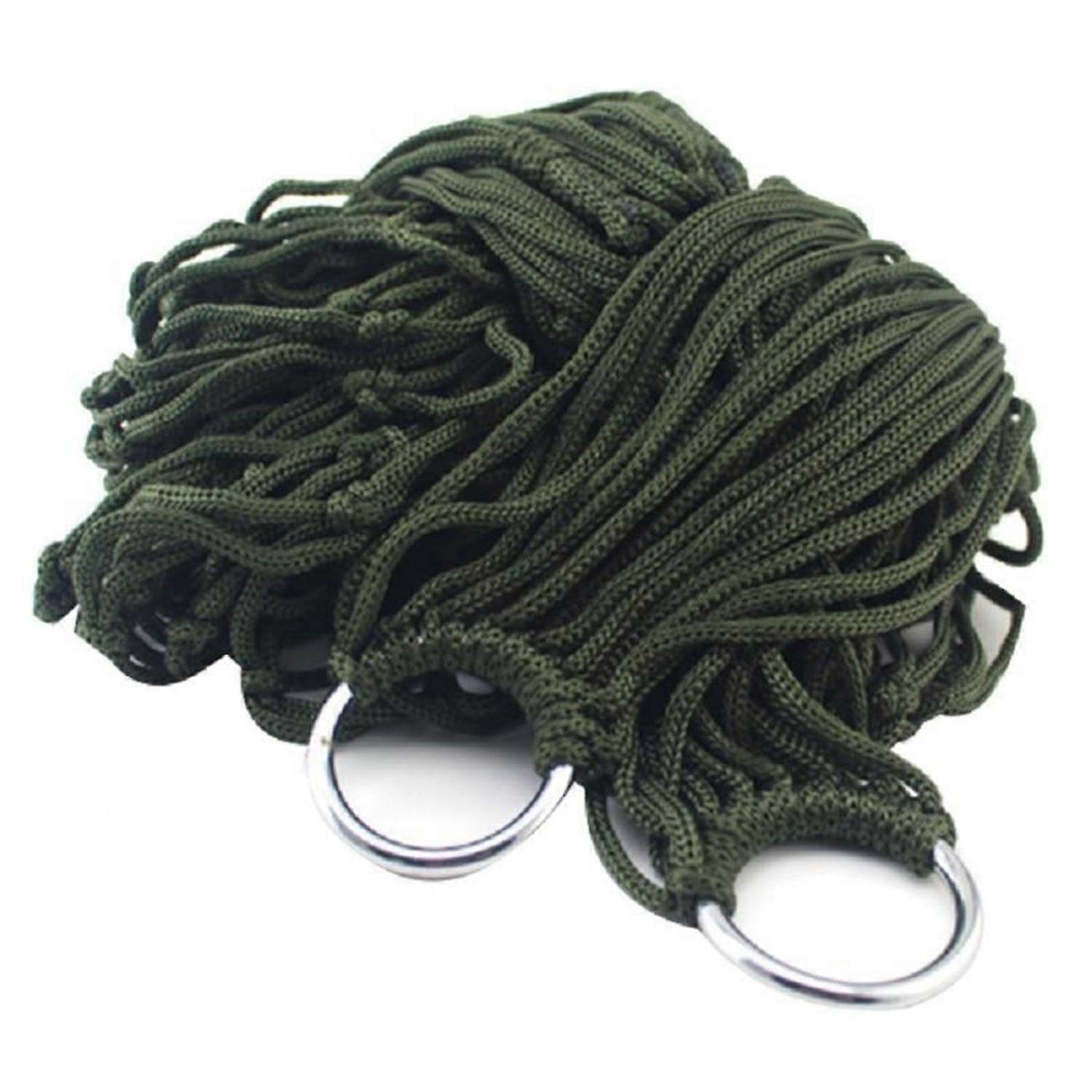 Nylon Rope Meshy Hammock for Outdoor Sleeping Net Bed with Rope & Storage Bag Can Bear 220 lb. New