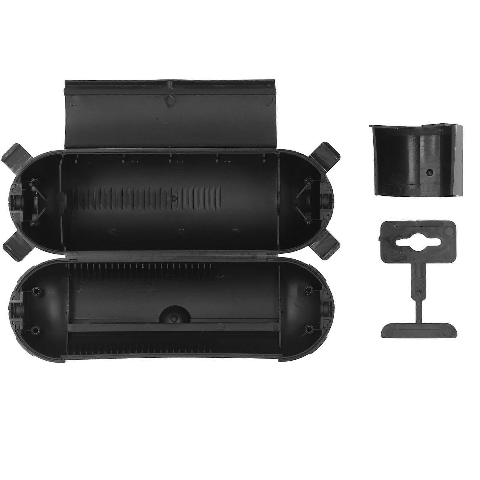Outdoor Extension Cord Safety Cover ABS Multifunctional Dual Closure Outdoor Cord Connection Protector Black