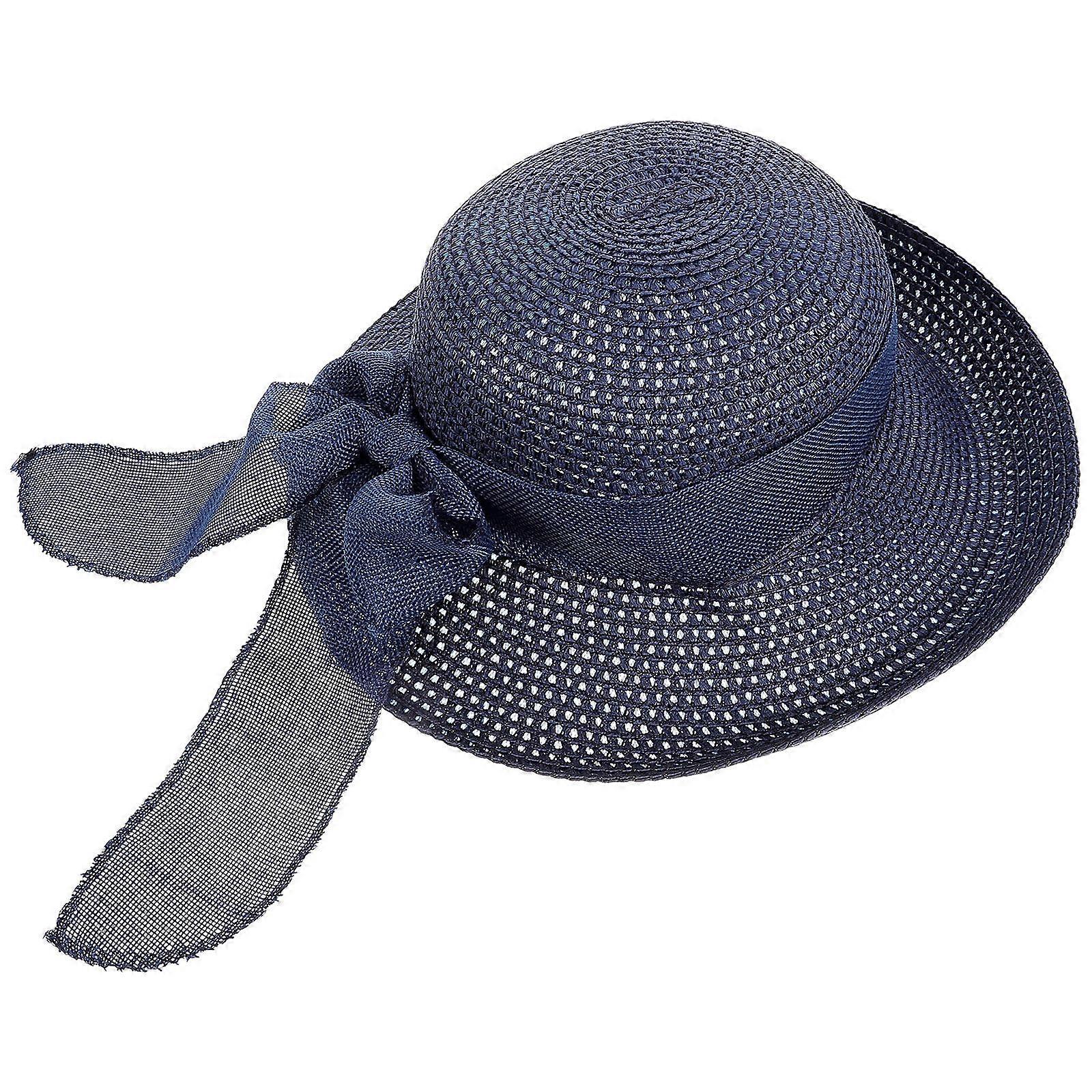 Beach Hat Large Straw Design for 2Pcs with Bowknot for Women