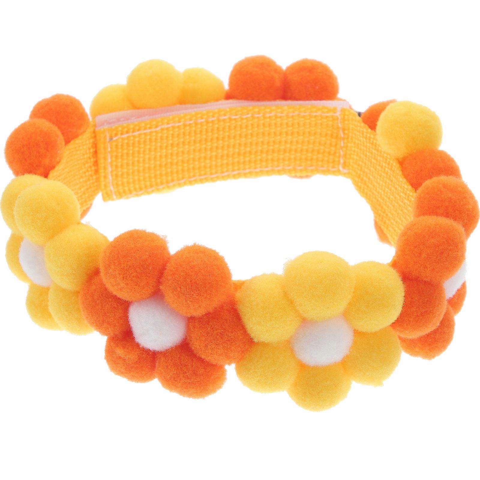 Adjustable Pet Collar with Flower Design for 3Pcs Use