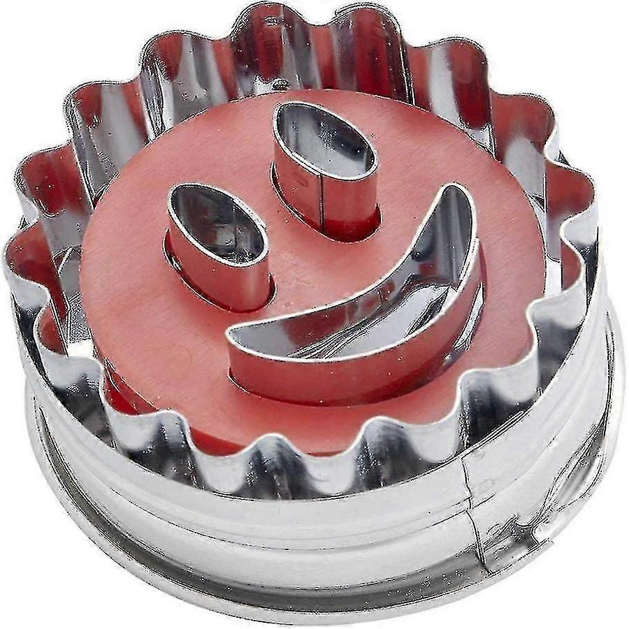 Stainless Steel Linzer Cookie Cutters 5x5x3.5cm Smiley Pattern