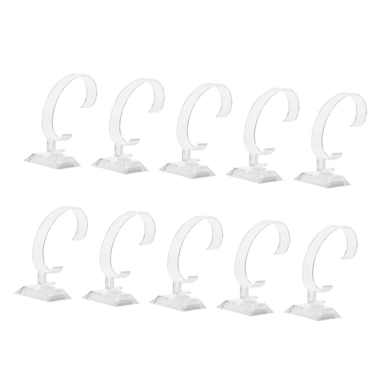 Watch Display Stand 10Piece Plastic Tabletop Watch Holder Display Case Jewelry Bracelet Rack