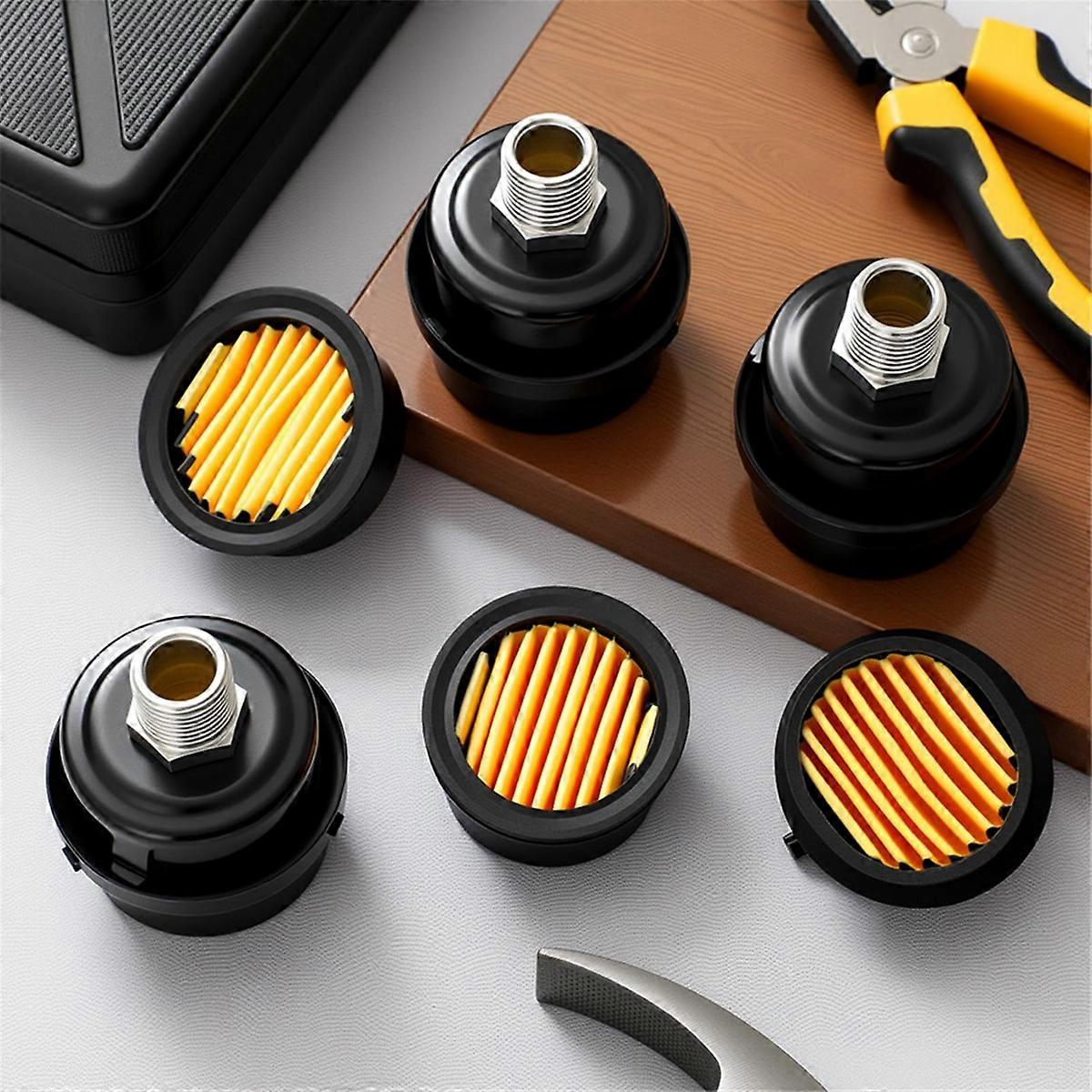 4 Air Compressor , 1/2inch Air Compressor Intake Filter Silence and 20mm Filter Noise Muffler Replac