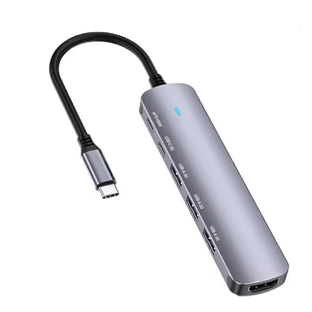 6-in-1 Multi Functional Expansion Dock 3.0 Hub 4K60Hz Notebook 100W Power Supply Type-C Expansion Do