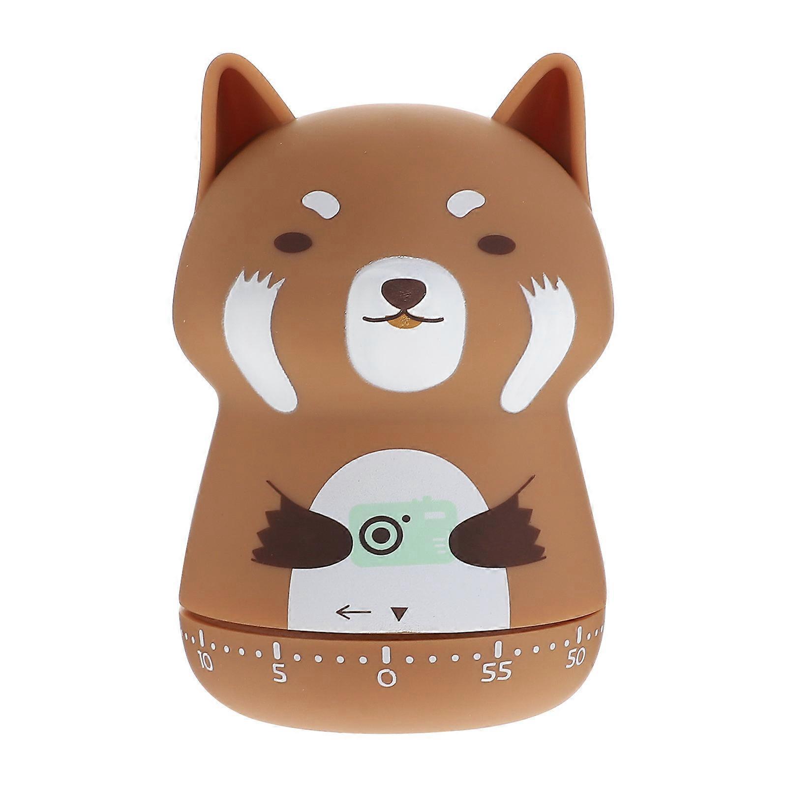 Kitchen Timer Analog Manual Timer Panda Shape For Daily Life Plastic Material 9X5.8X5.8CM Frying 1Pcs