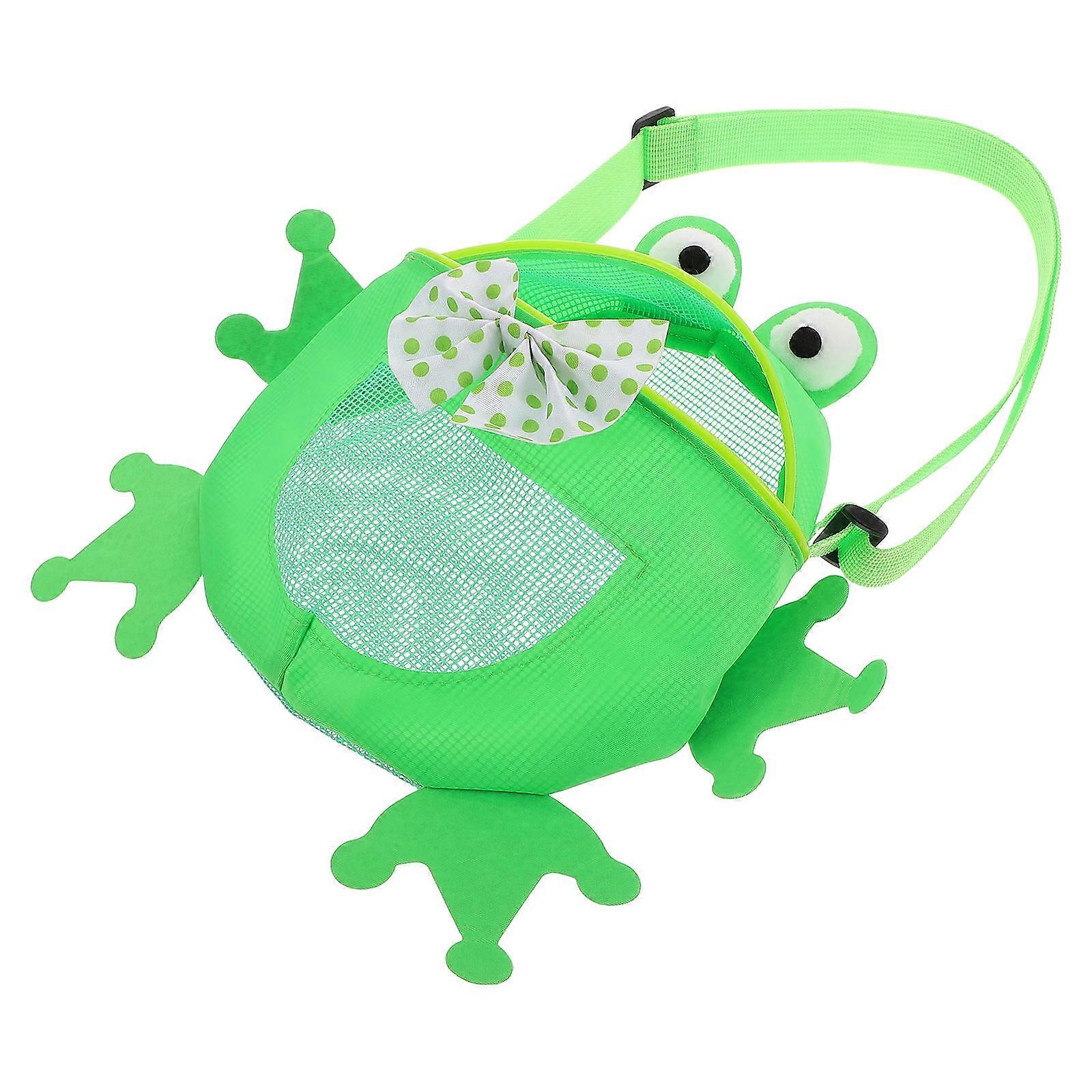Kids Frog Beach Bag for Sand Toy Storage with Adjustable Shoulder Strap 3Pcs