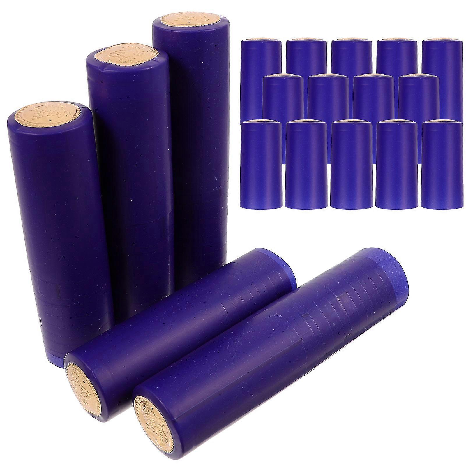 Shrink Wraps 200 Pcs Heat Shrink Capsules for Home Use Blue Plastic Protection