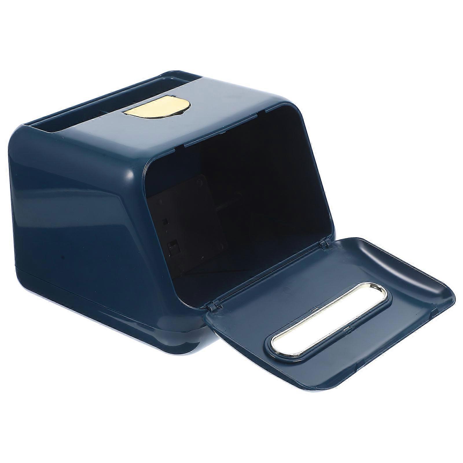 4Pcs Blue Tissue Storage Case For Home And Office With Square Stylish Design