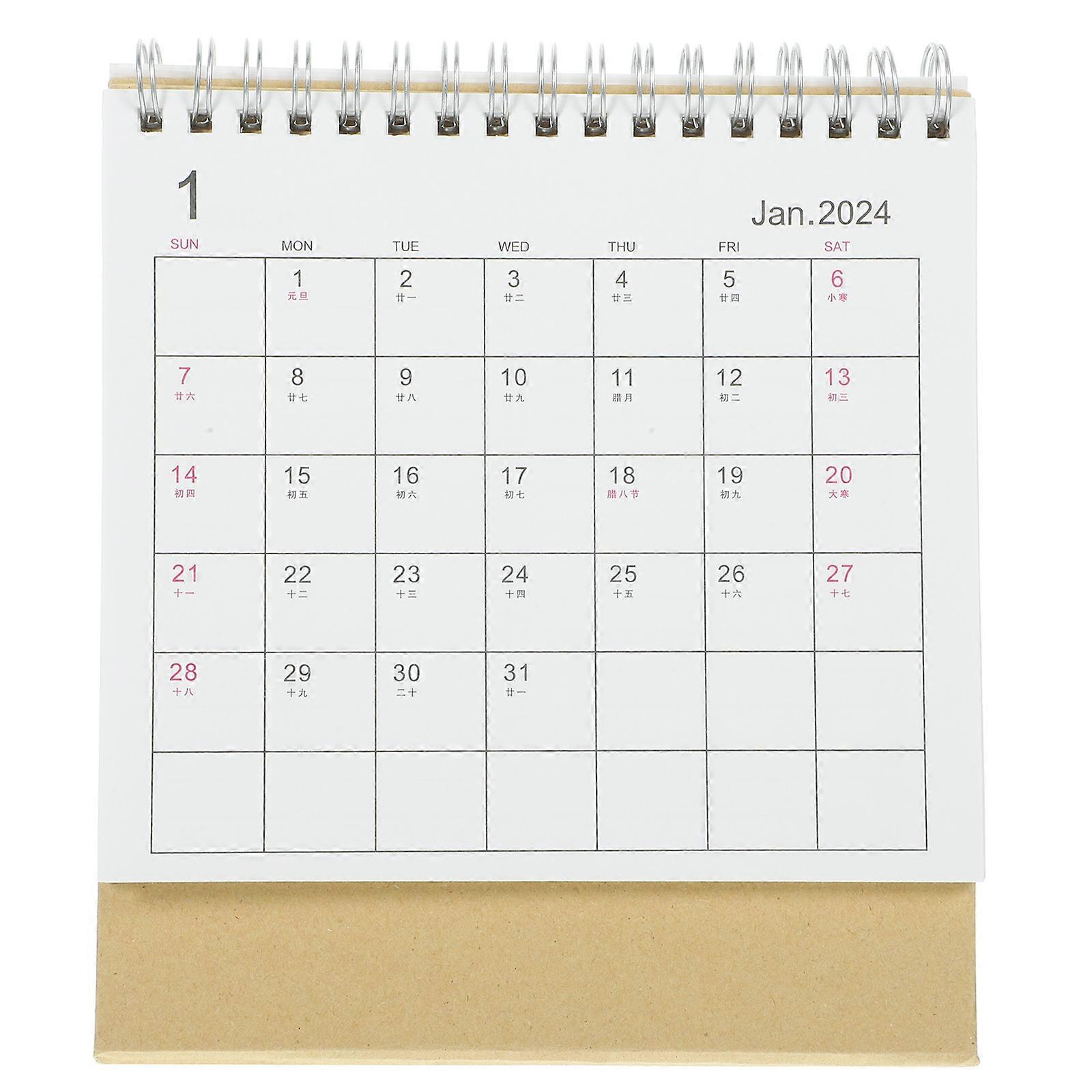 Decorative Desk Calendar Multi with Thick Paper for Notes and Stylish Home Decor
