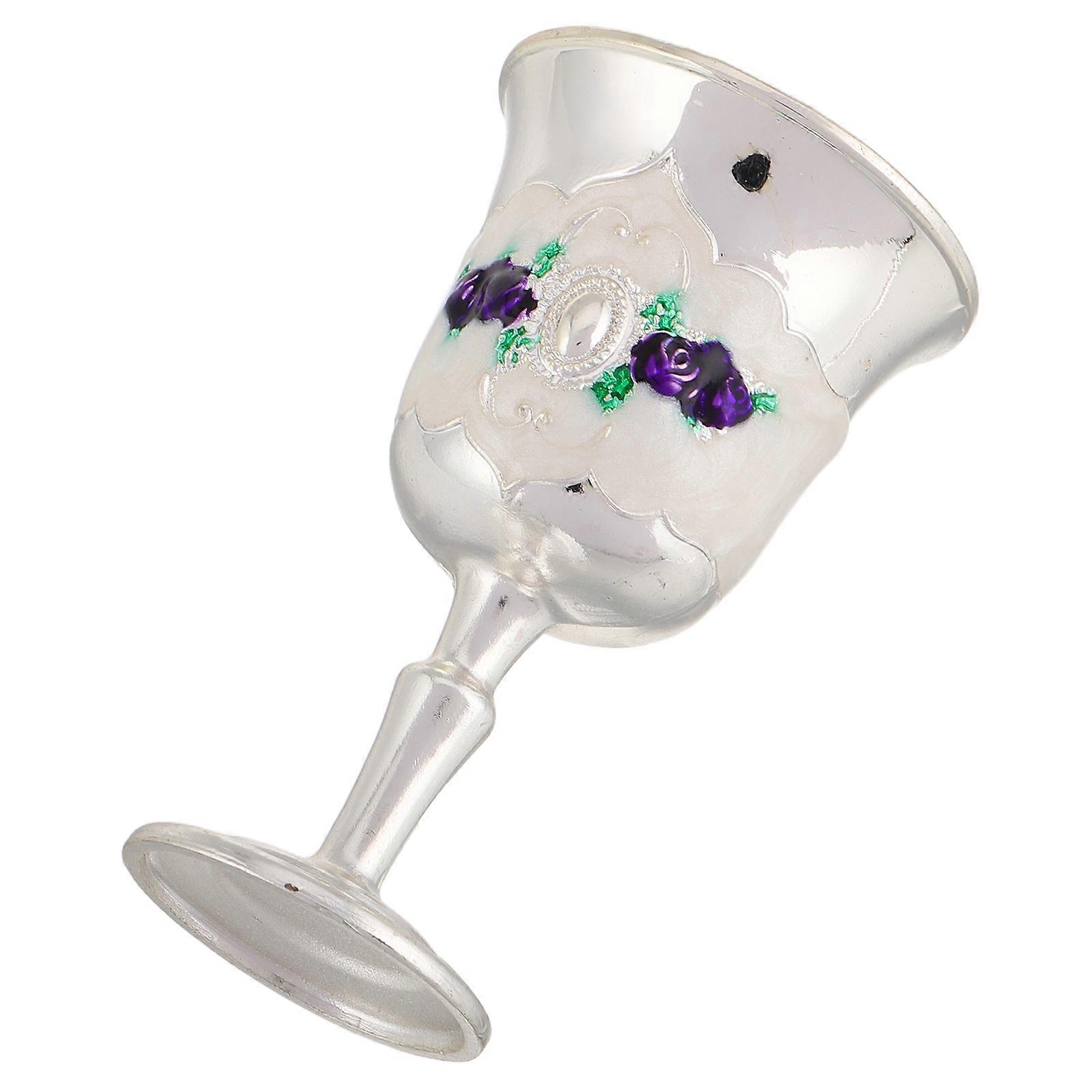 Medieval Floral Embossed Wine Glass For Home Use Designed For Various Occasions Available In Multi Color 1Pack