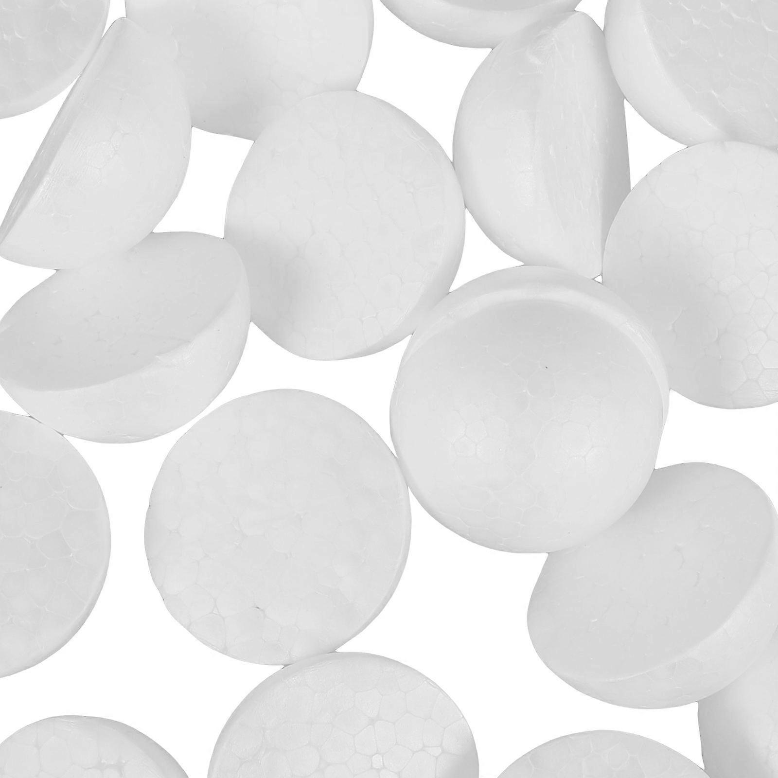 20 Pieces High Density Smooth Surface White Foam Ornaments for DIY Craft Projects and Kids Party Decorations