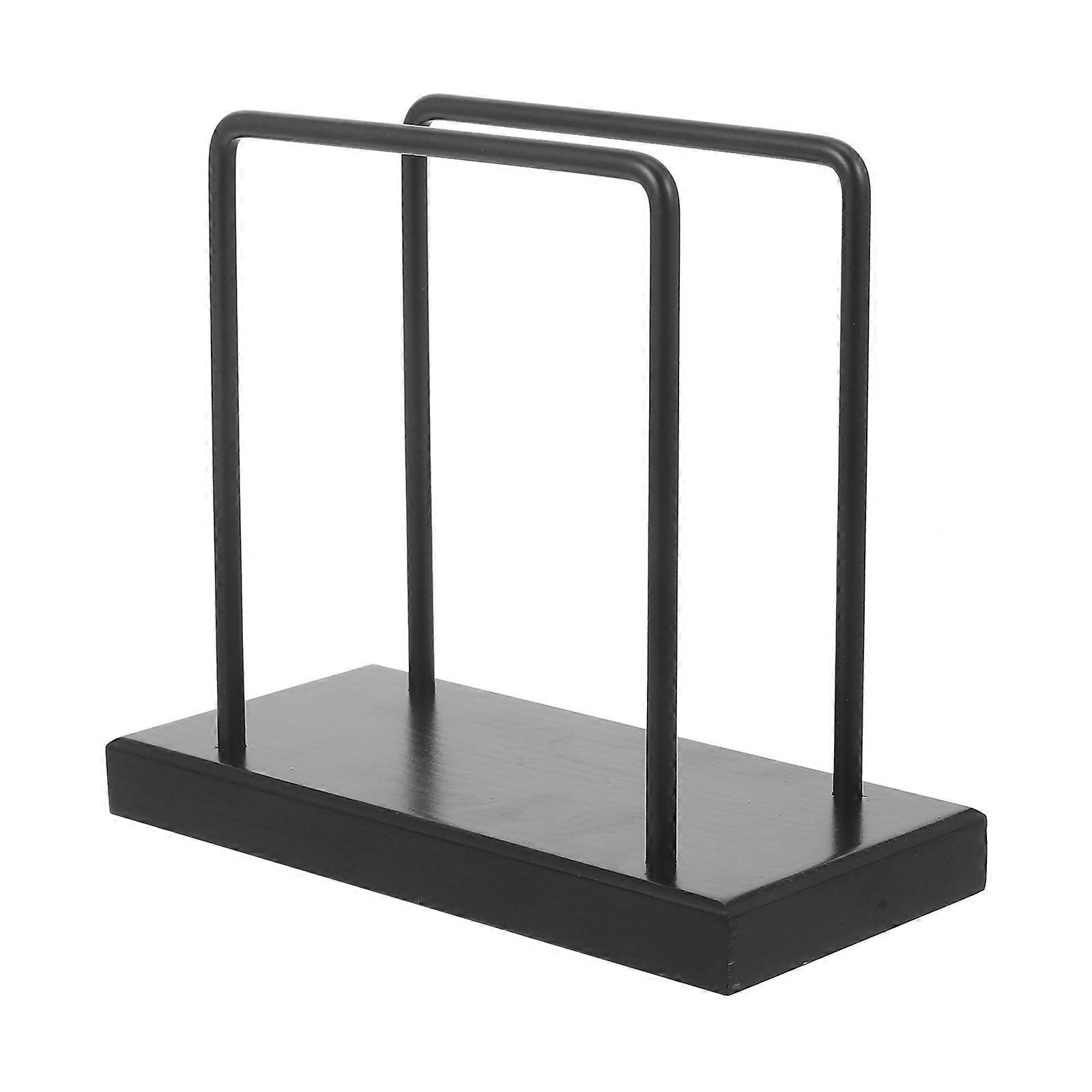 Napkin Holder Stand Rustic Wood and Iron Napkin Dispenser 2Pcs Pack