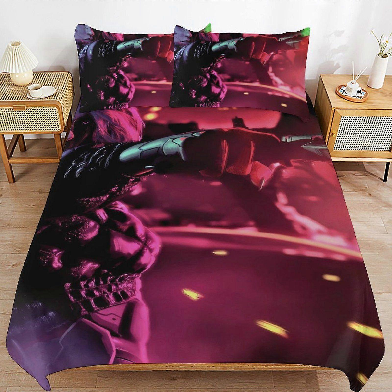 Y274 Cyberpunk Heroes Fabric Composition Sleep Fit Machine Clean Hidden Zipper Duvet Cover Sets Comfortable Kit O274