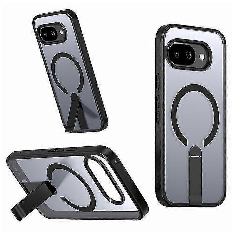 Compatible For Google Pixel 9a Case Compatible with MagSafe Kickstand TPU + Acrylic Phone Cover-2025