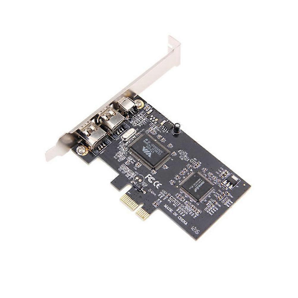 Low Profile PCIe To 1394 Expansion Card For PC Users With 3 Ports For Enhanced Data Transfer 1Pack