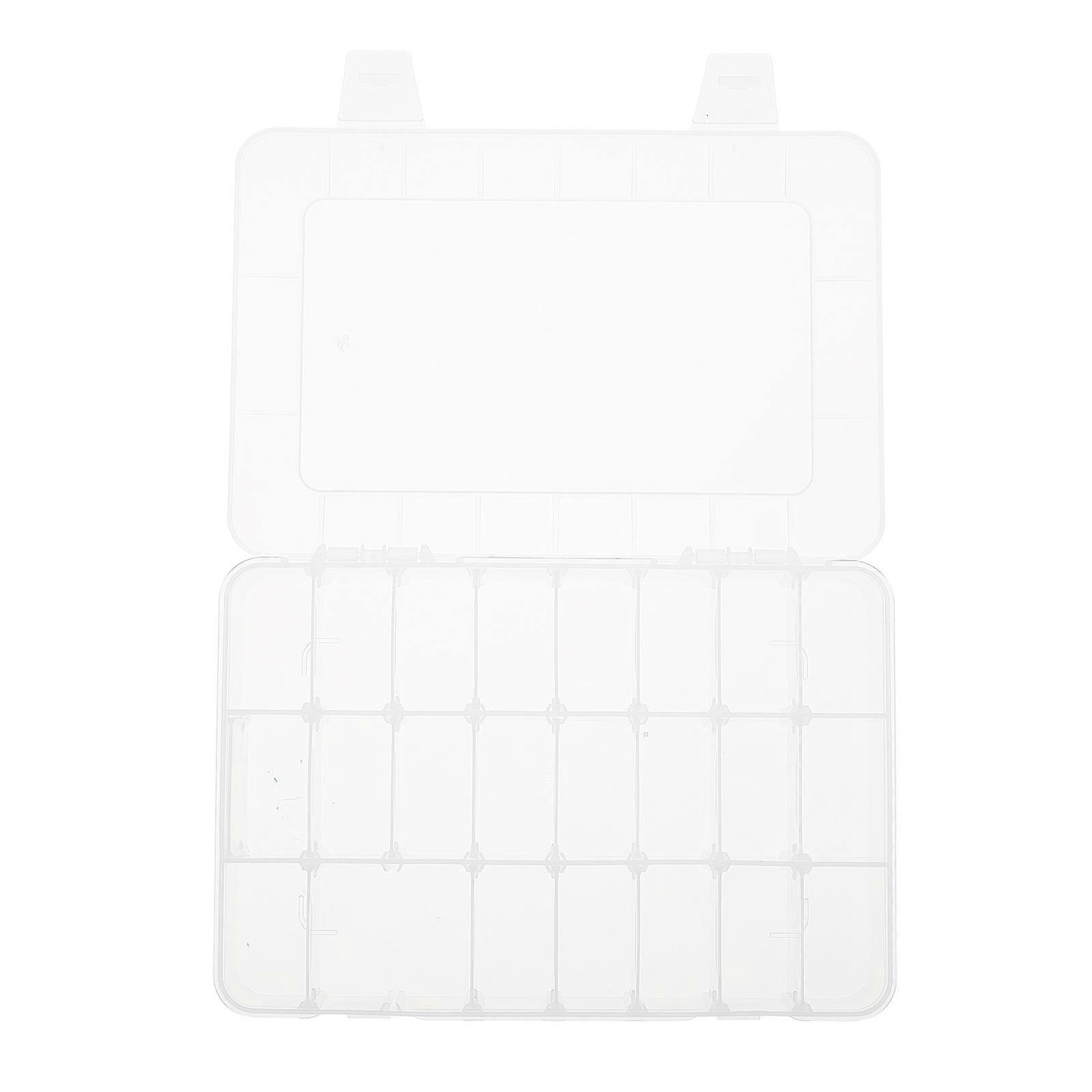 Plastic Storage Container Tool Organizer Box for Storage 2Pcs Removable Compartments