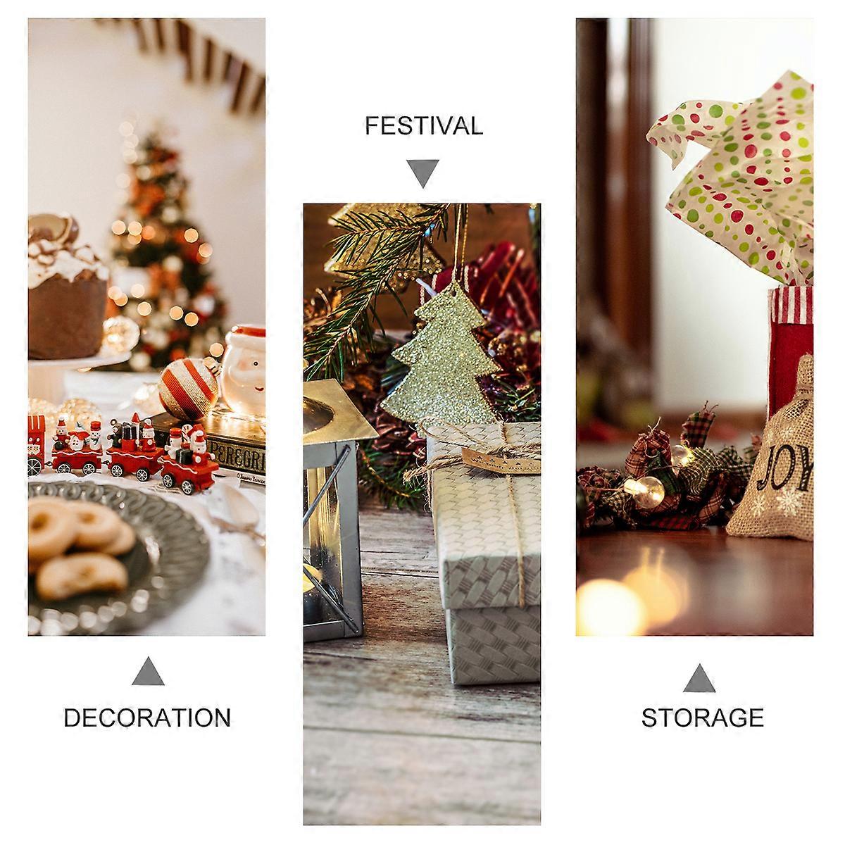 Wooden Decorative Container for Desktop Storage Use 4Pcs Khaki Box