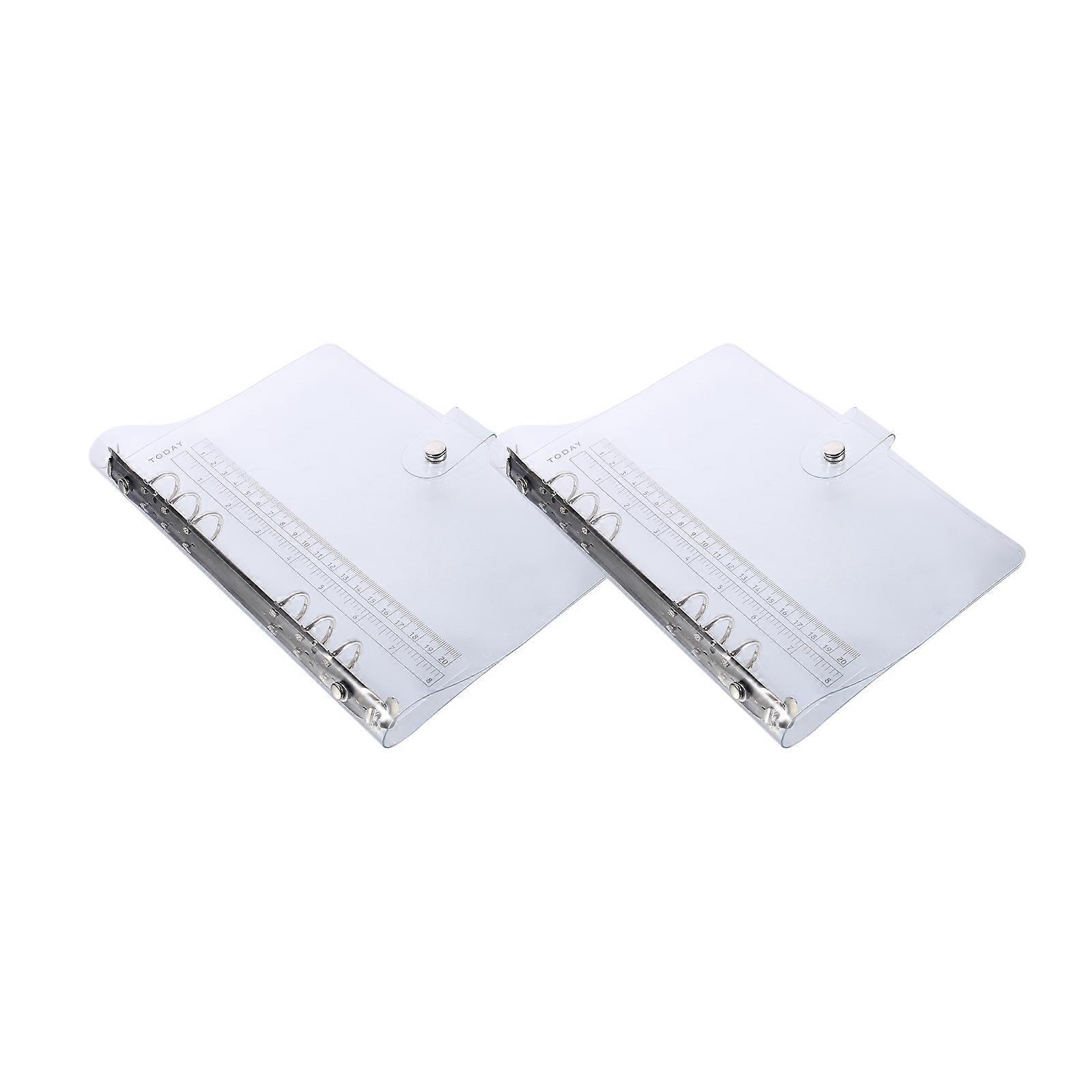 Transparent PVC Binder Cover for Notepad Protection 6Pcs Snap Set