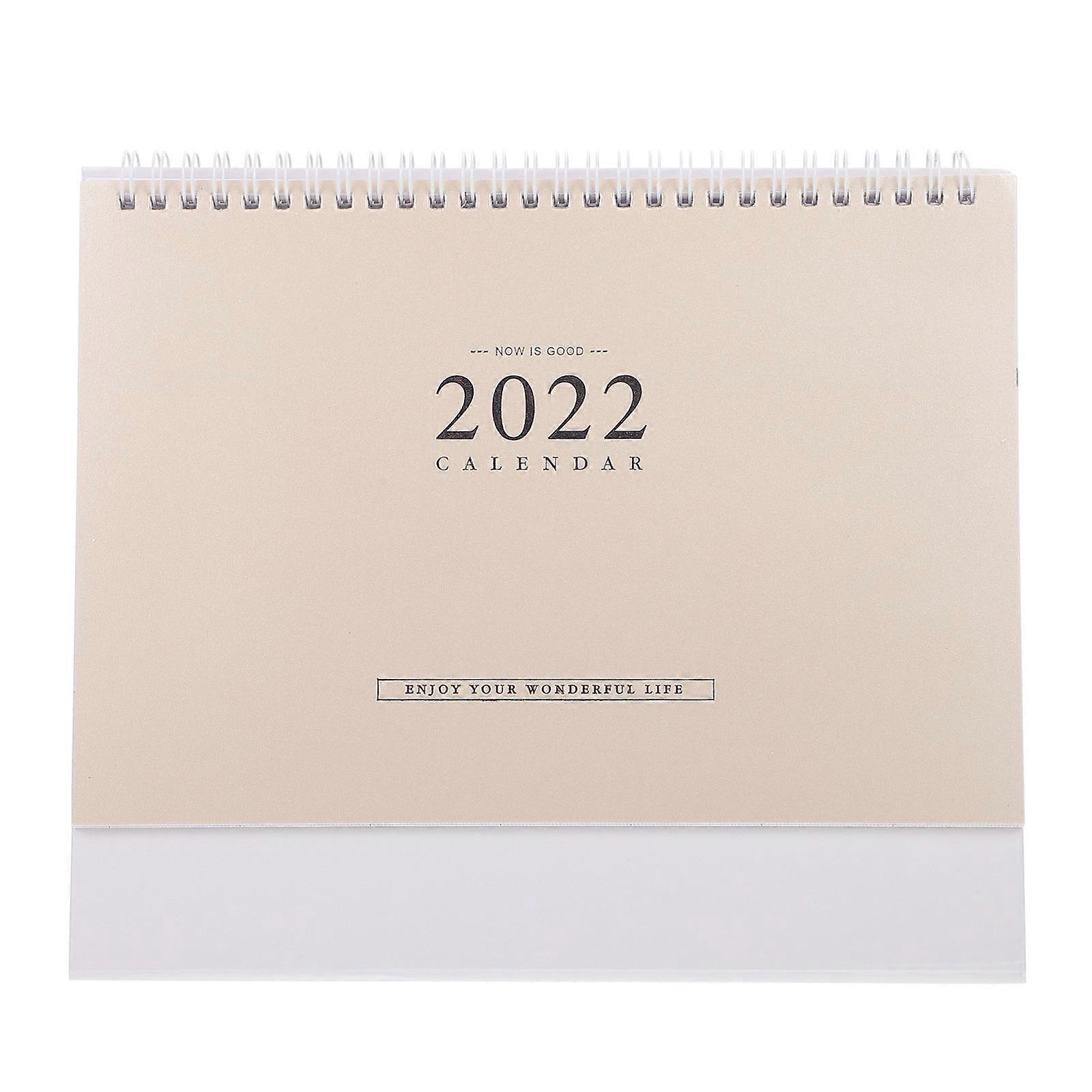 Home Decoration Calendar 2Pcs Rectangular Design Practical Note Taking Tool Beige