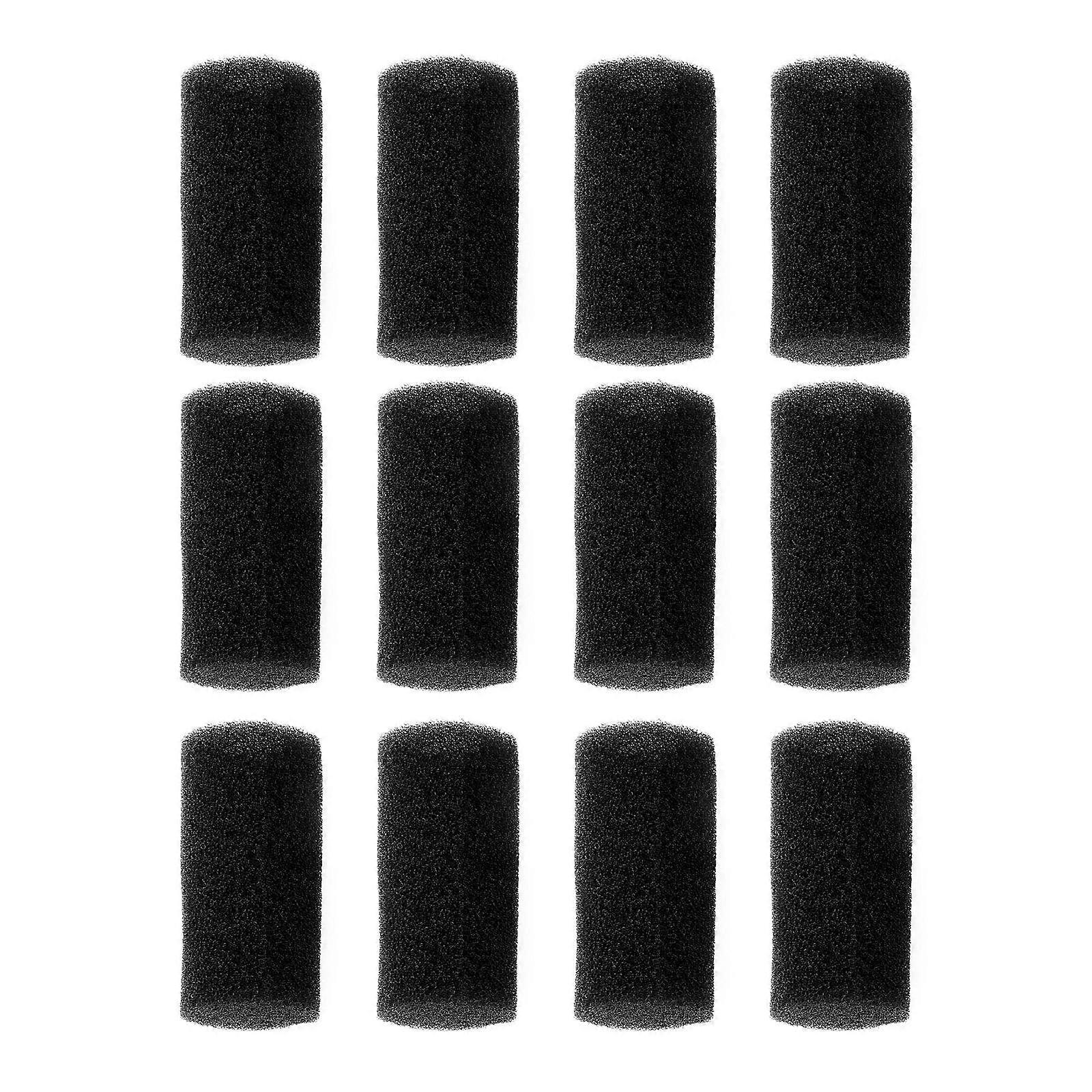 Fish Tank Sponge Filter Cartridge for Filtering Water 36Pcs Black