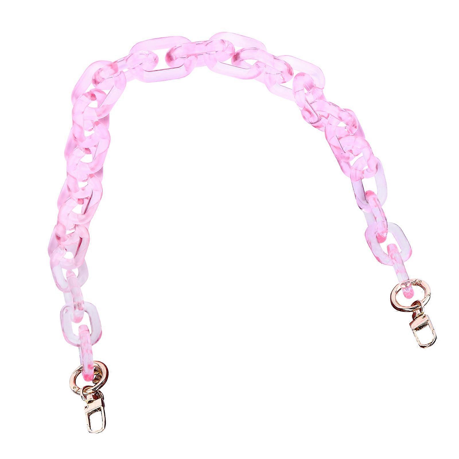 Acrylic Pink Bag Shoulder Strap for DIY 2Pcs Chain Replacement