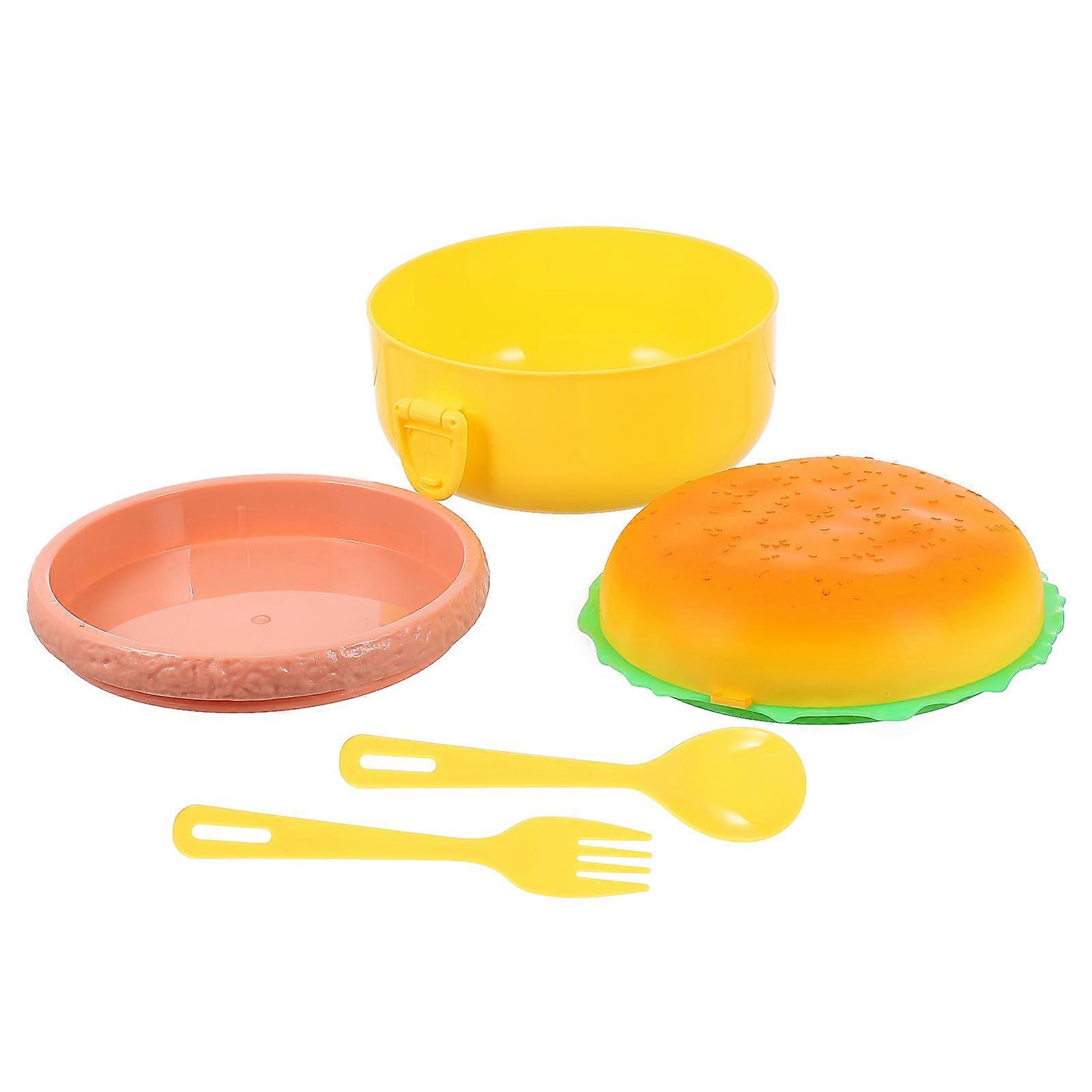 Chocolate Food Container Bento Box for Kids with 2Pcs Lunch Storage