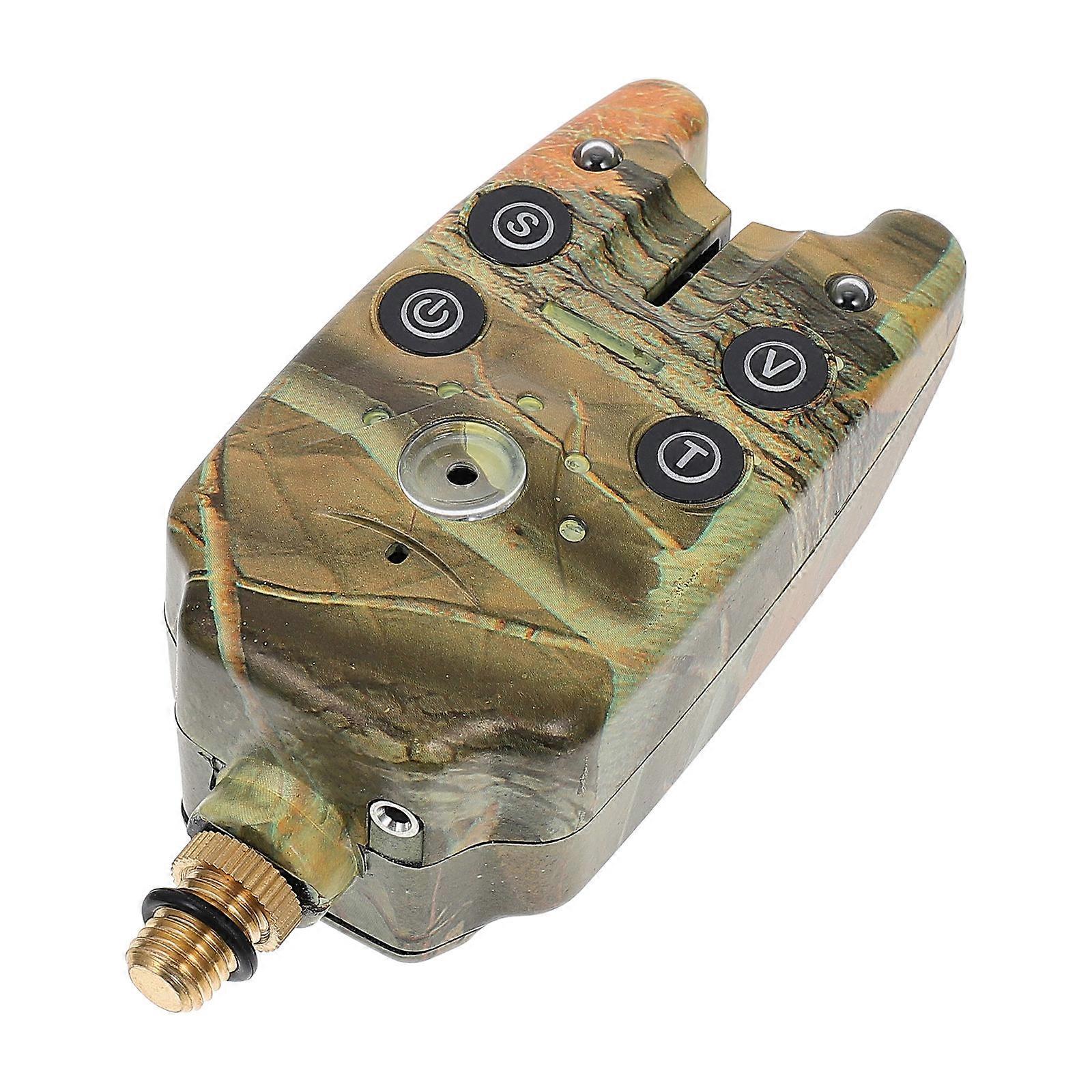 Water Resistant Fishing Alert Camouflage Plastic Indicator with 1Pcs for Bite Alarm