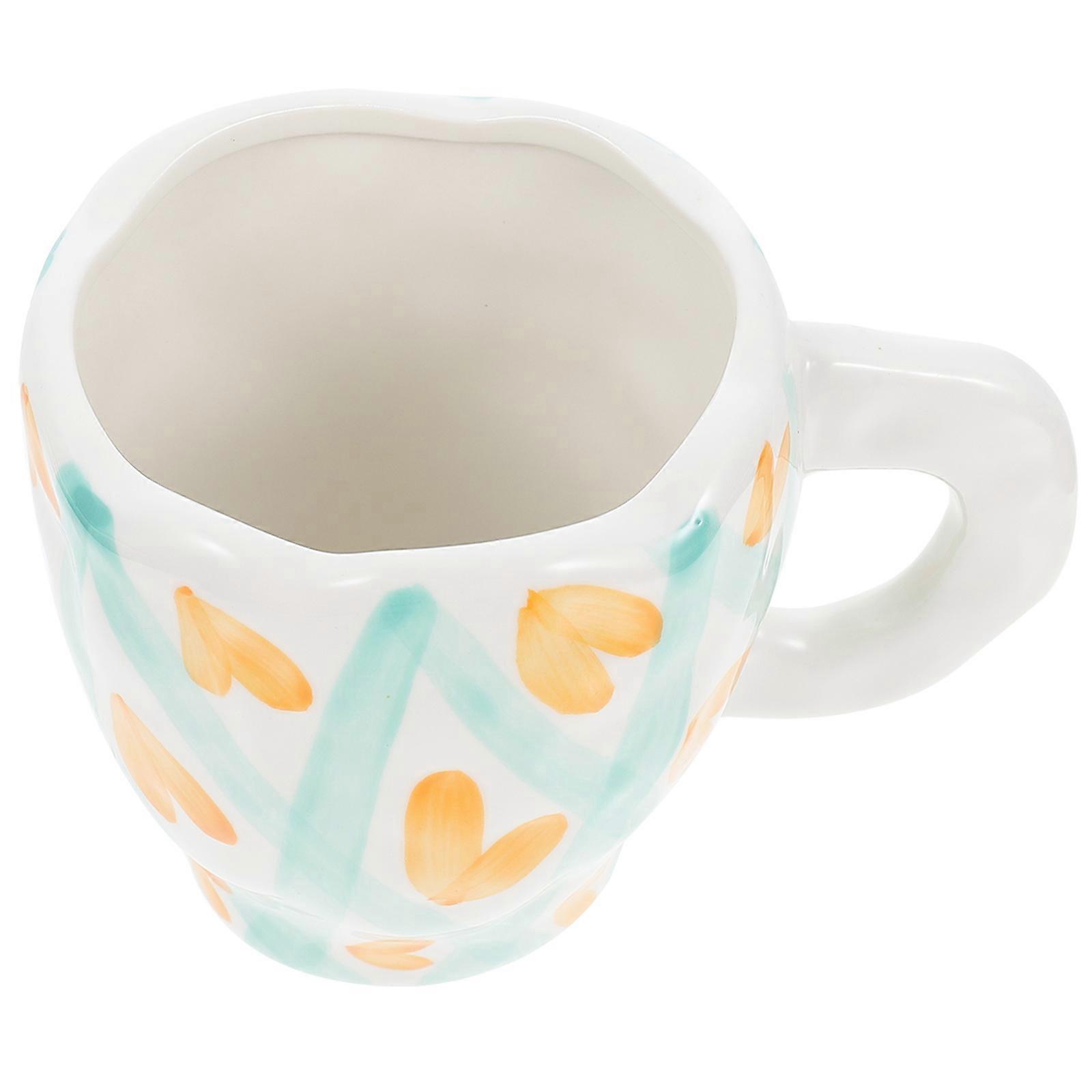 Cute Coffee Cup Ceramic Drinking Cup Irregular Women 1Pcs