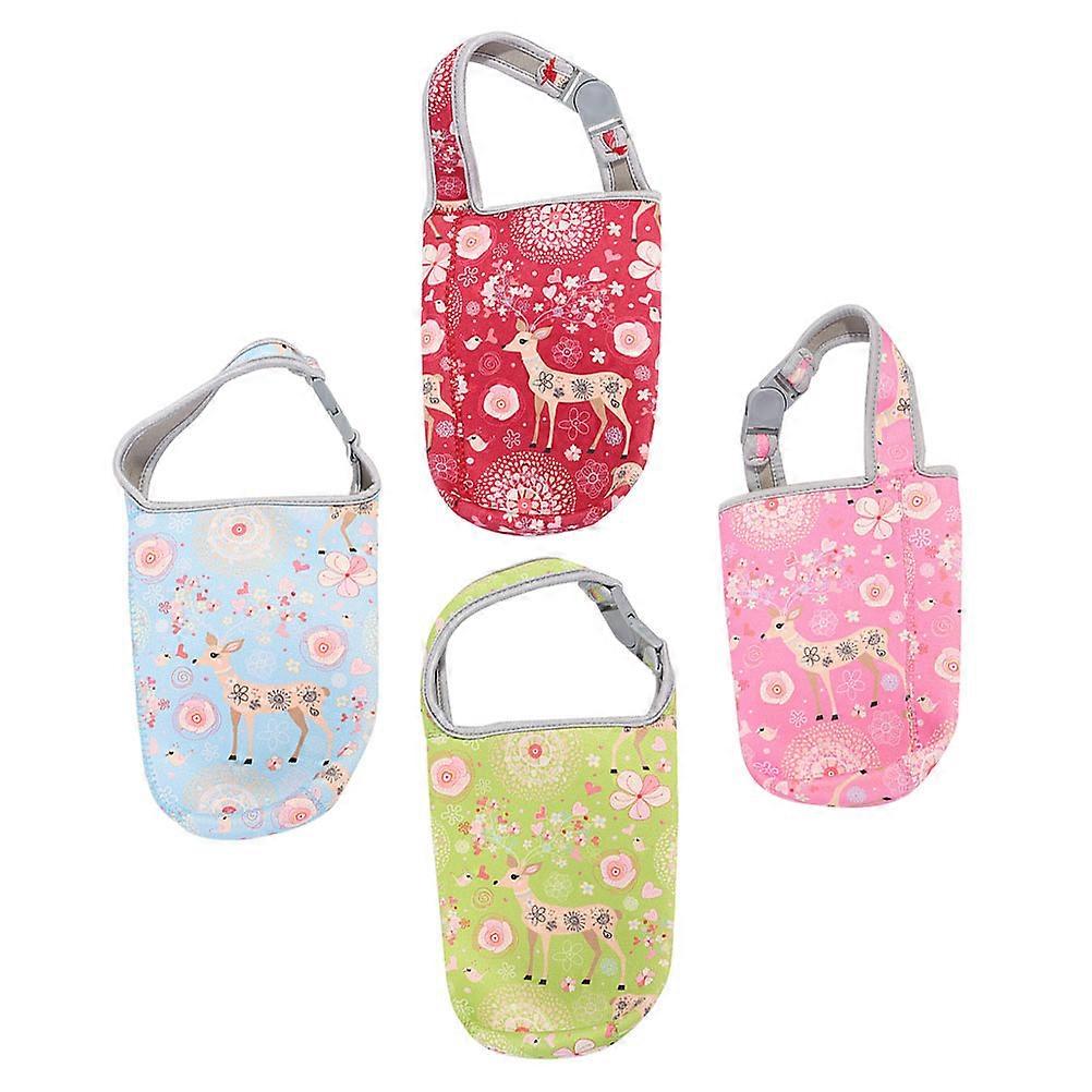 Insulated 4Pcs Tumbler Carrier Pouch for 30oz Coffee Mug Travel Outdoor Sports Protector Simple and Practical Design Assorted Color