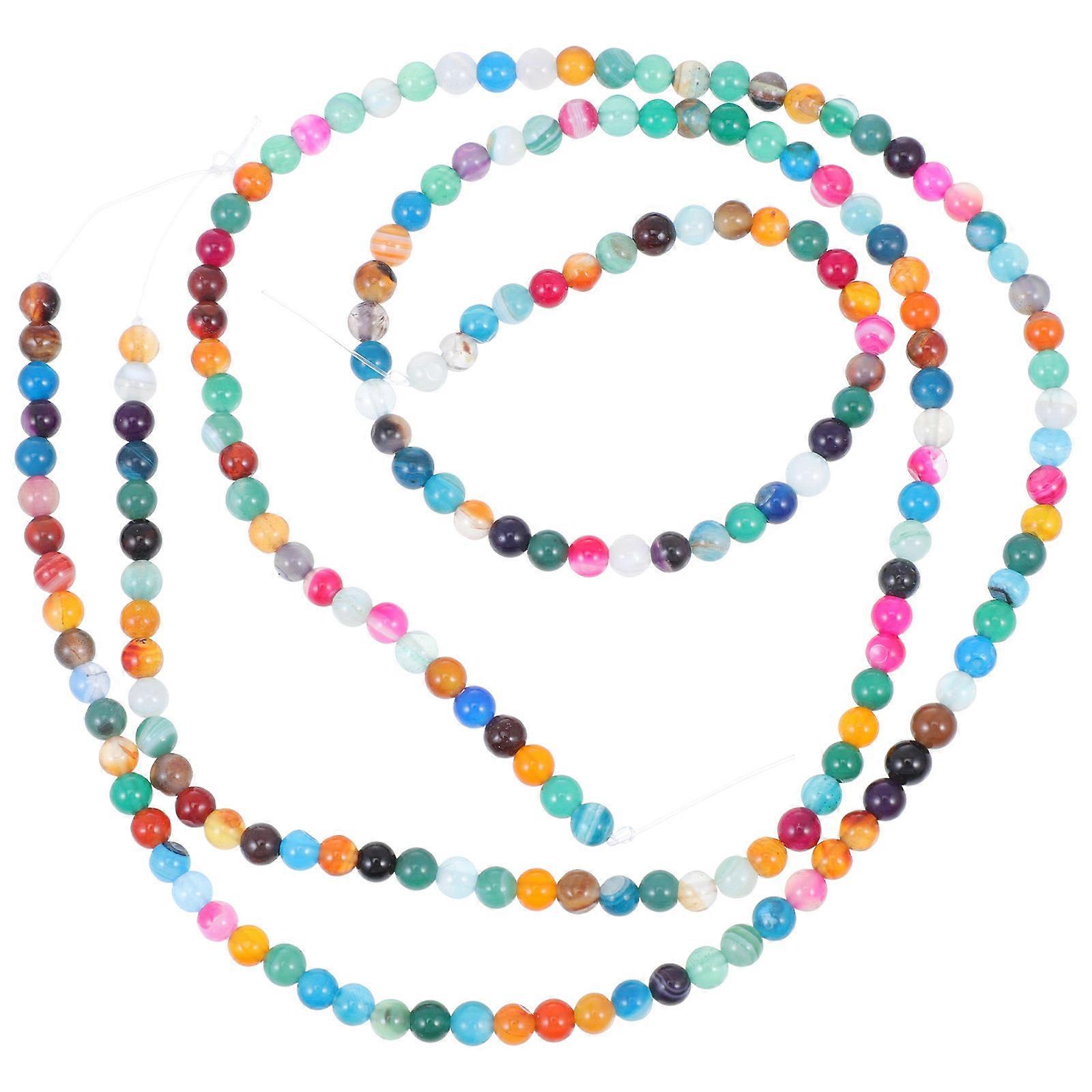 Natural Stone Beads Multi Agate Beads for DIY Craft Accessories 180Pcs