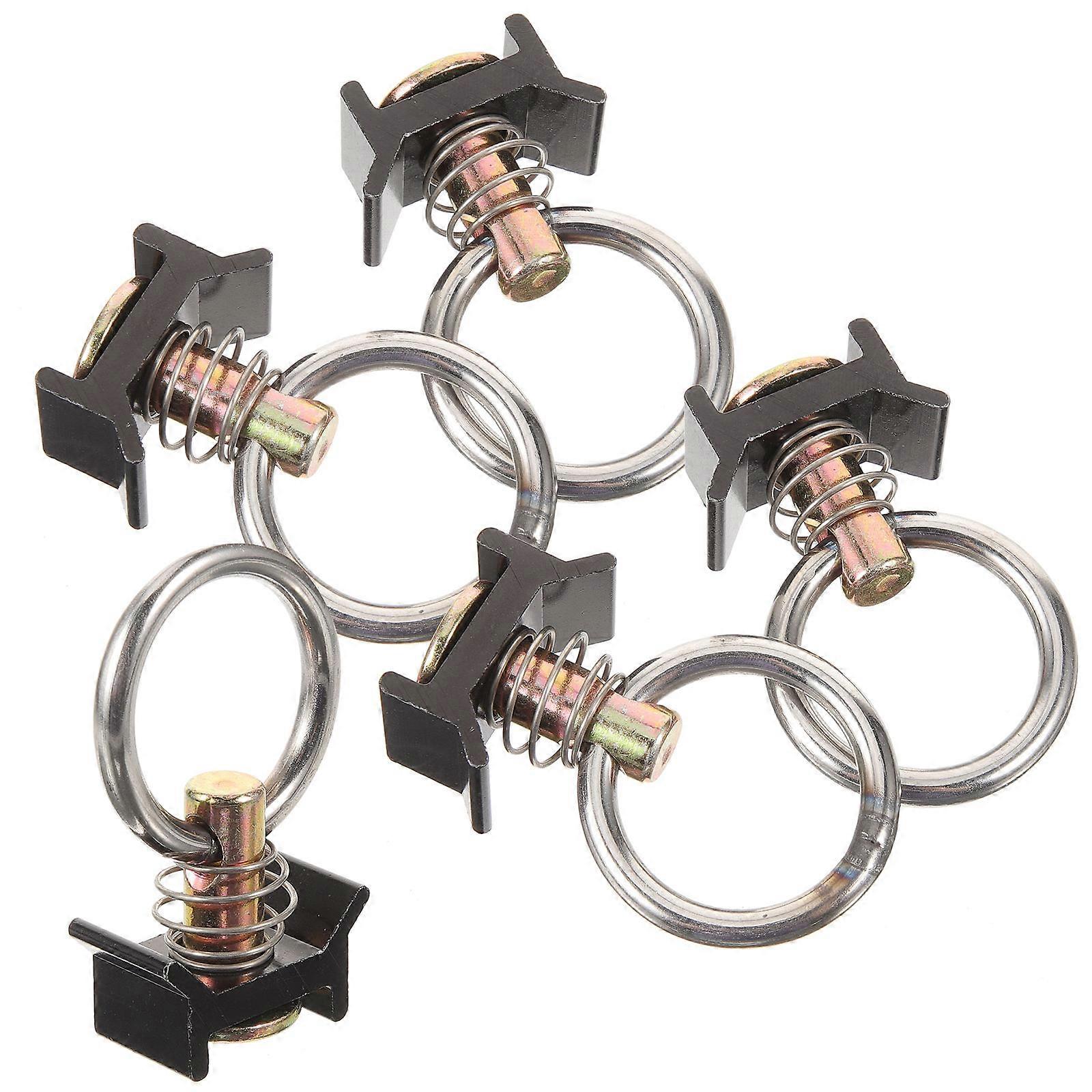 Single Fitting with Ring for Cargo Use 10Pcs Steel Material