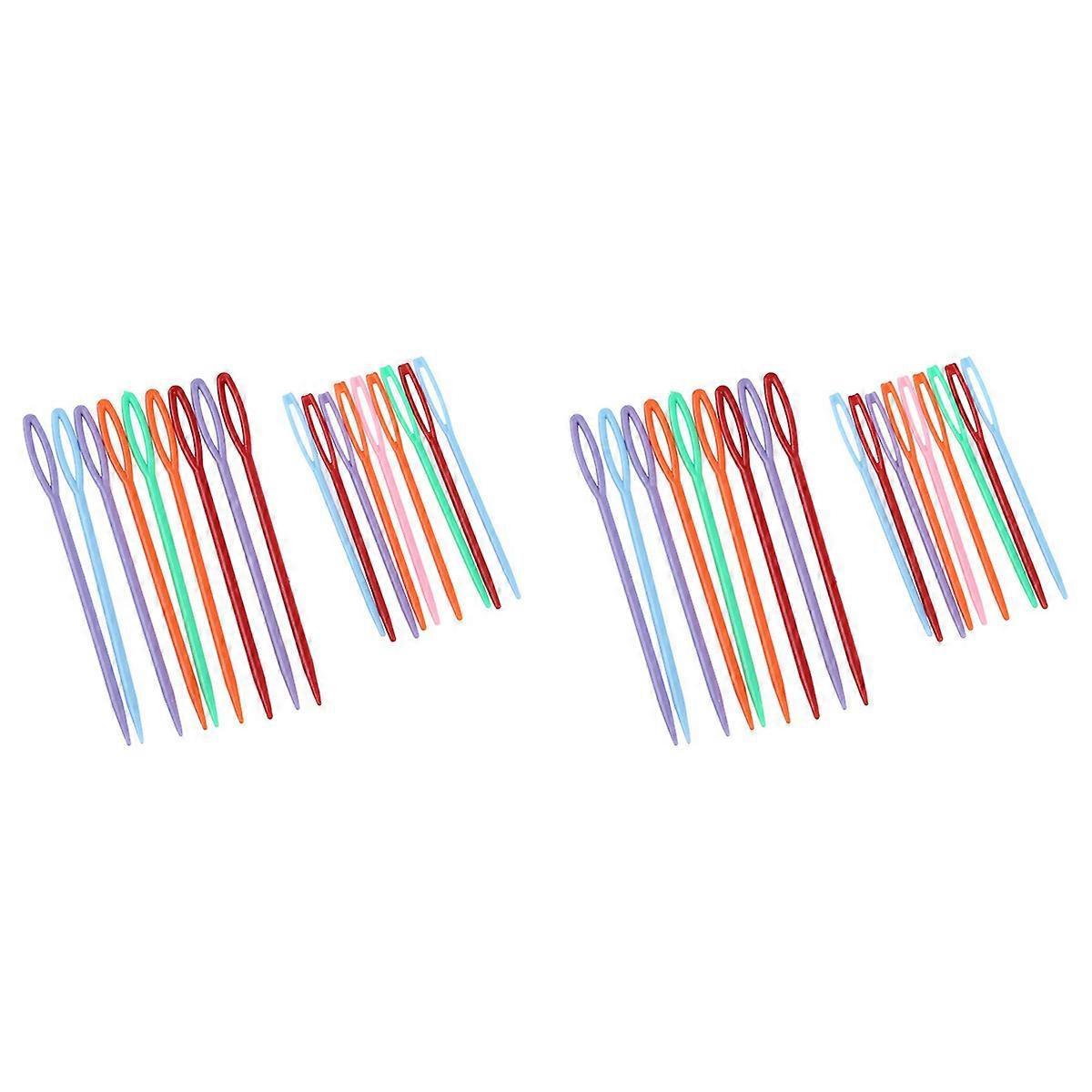 18 pcs Plastic Hand Sewing Yarn Darning Needles 9.3cm; 7cm each 9Pcs