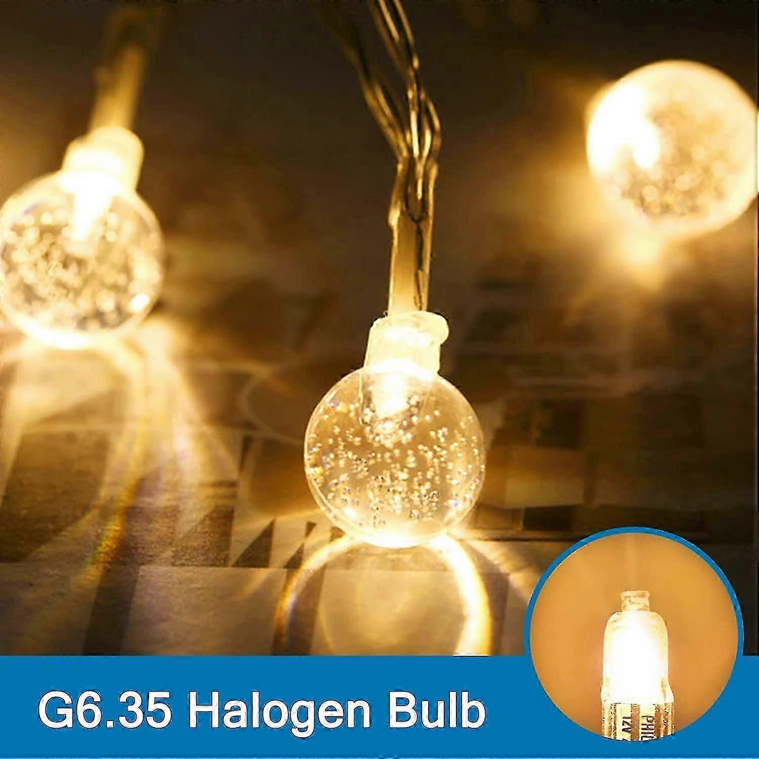 G6.35 halogenpærer 12v 35w 10 stk. til lysekroner, landskabslamper, skinnelamper