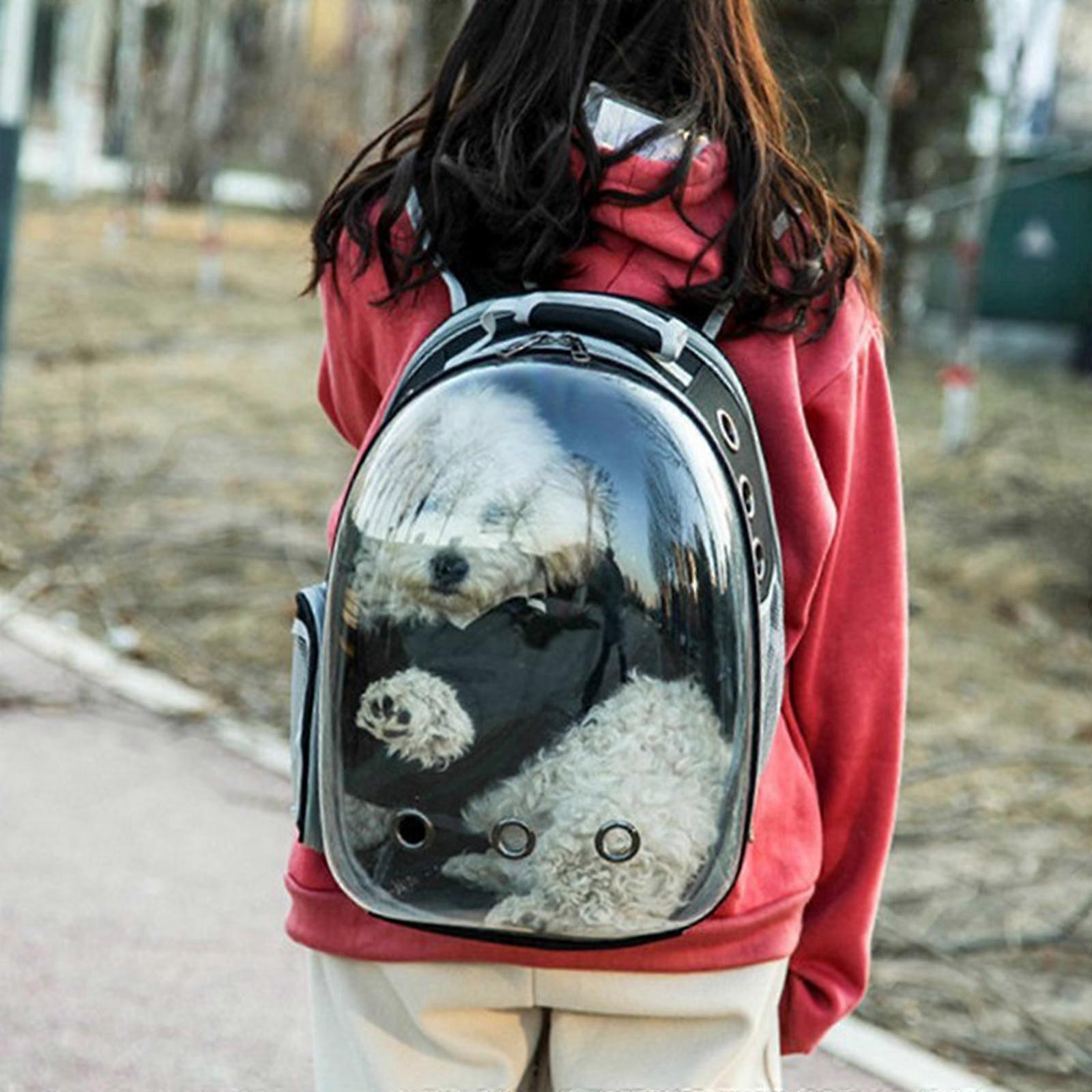 Breathable Expandable Cat Carrier ClearFoldable Space Capsule Backpack Knapsack,