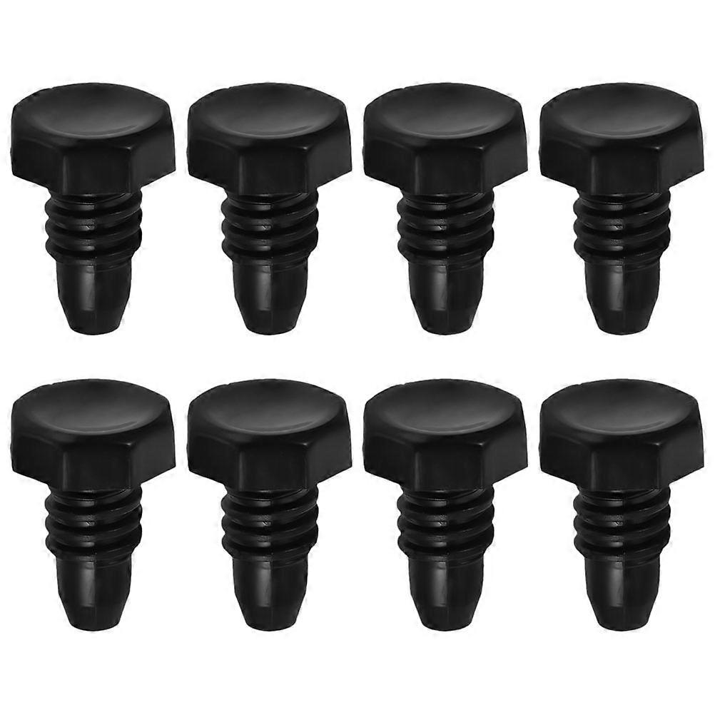 Billiard Rod End Protector Black Plastic Cylindrical Covers for Protective Use 32Pcs