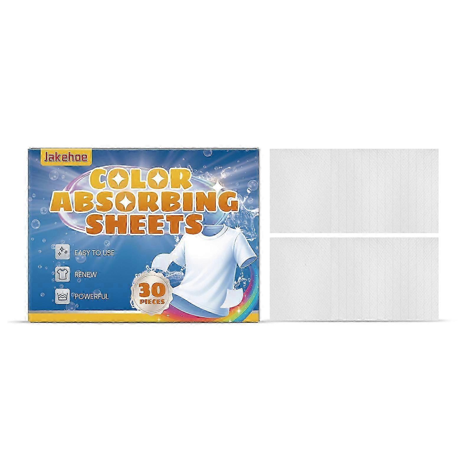 30pcs Color Absorbing Laundry Sheets Laundry Dye-Trapping Sheets for Effortless Laundry Day