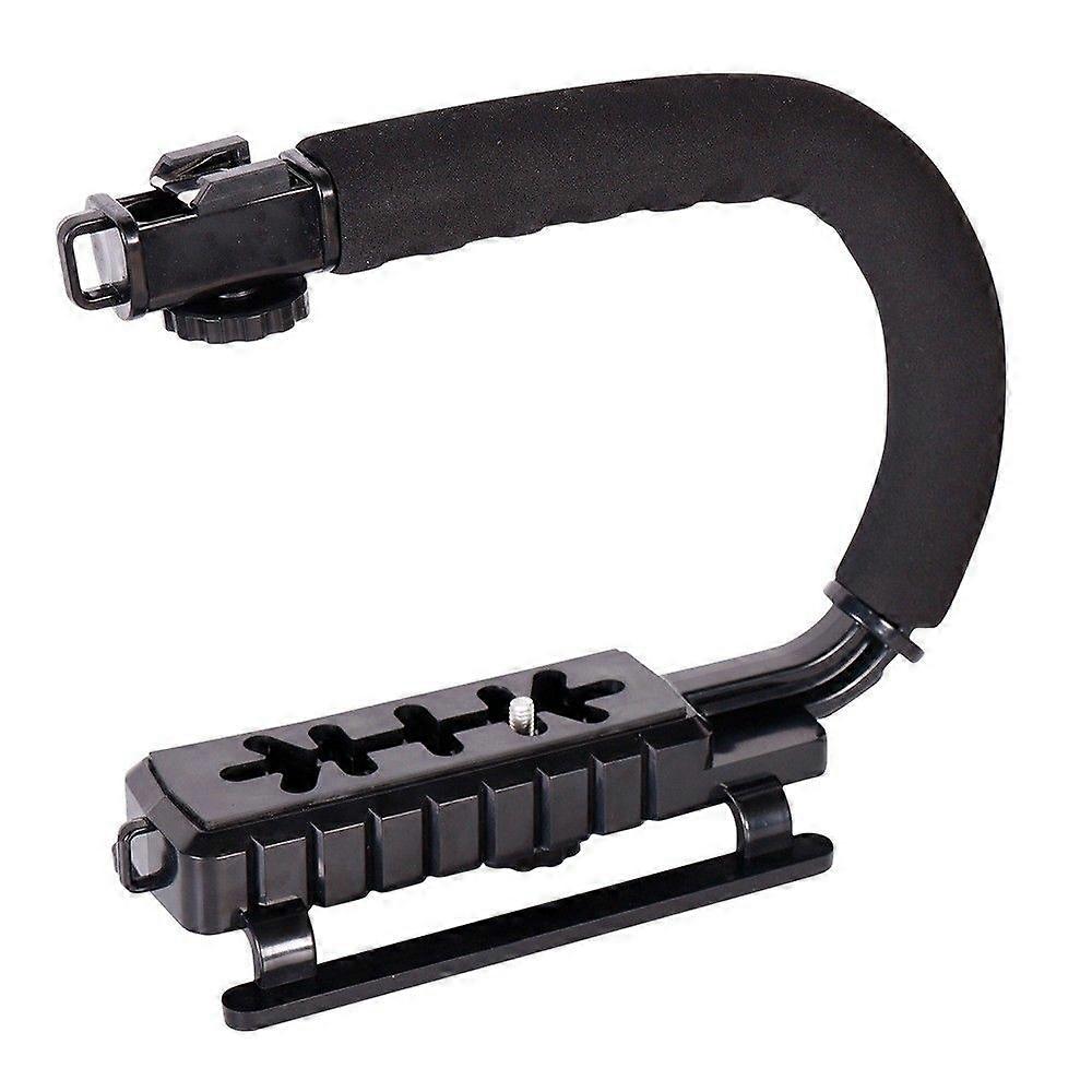 Video Action Stabilization Handle Handheld Stabilization With Hot Shoe Mounted Digital Slr Camera Camera