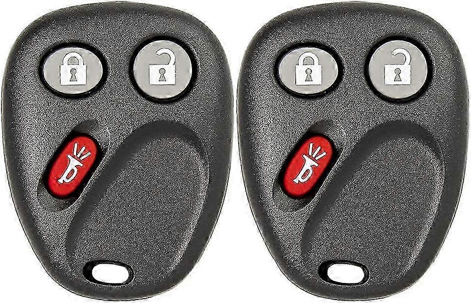 New Replacement Keyless Remote Car Key Fob for Select Silverado Tahoe Sierra Yukon Suburban Hummer Sierra Vehicles That Use FCC LHJ011 (black)(2pcs) 2