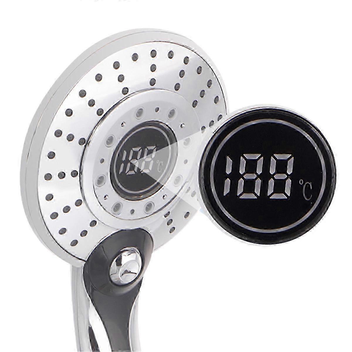 LED Shower Head Digital Temperature Control Shower Head 3 Modes Water Saving Shower Filter Bathroom