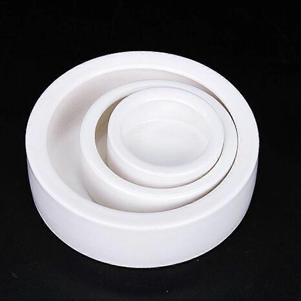 2 個のセラミックス厚みボウル爬虫類食品貯水盆地トカゲフィーダー脱出防止給餌ボウルフードディッシュ(ホワイト、ミディアムラウンド)