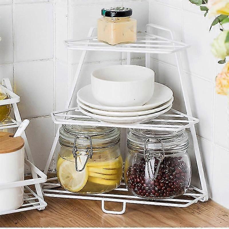 3 Tier Corner Shelf Counter And Cabinet Organizer Cupboard Shelf Organiser Kitchen Counter Holders