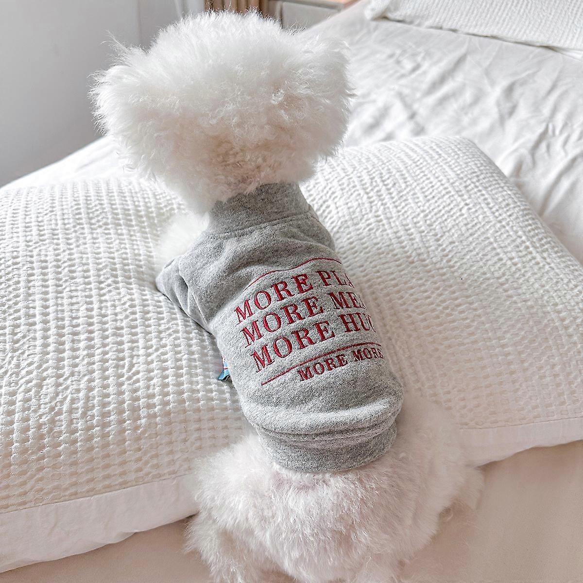 1Pc Pet Clothes Dog Cat Autumn Gray Handsome Open Button Jacket Sweater