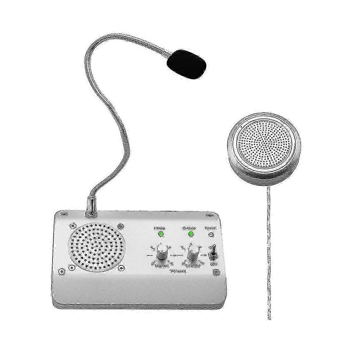 Window Speaker System, Two-Way Window Microphone Intercom Speaker, Business Intercom System