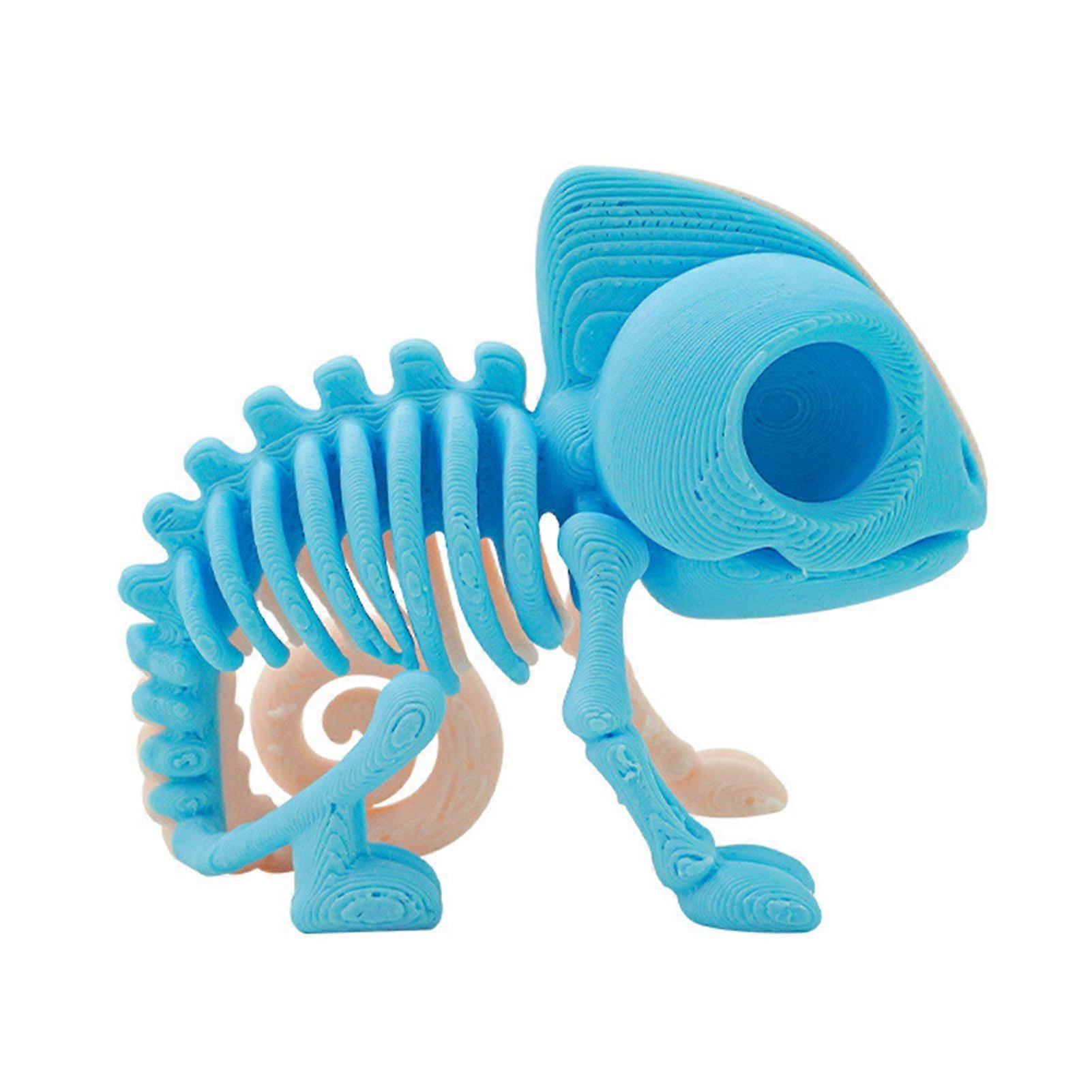 Skeleton Chameleon Figurine Spooky Chameleon Bone Statue Sculpture Simulation Animal Model Desktop Decoration Ornament