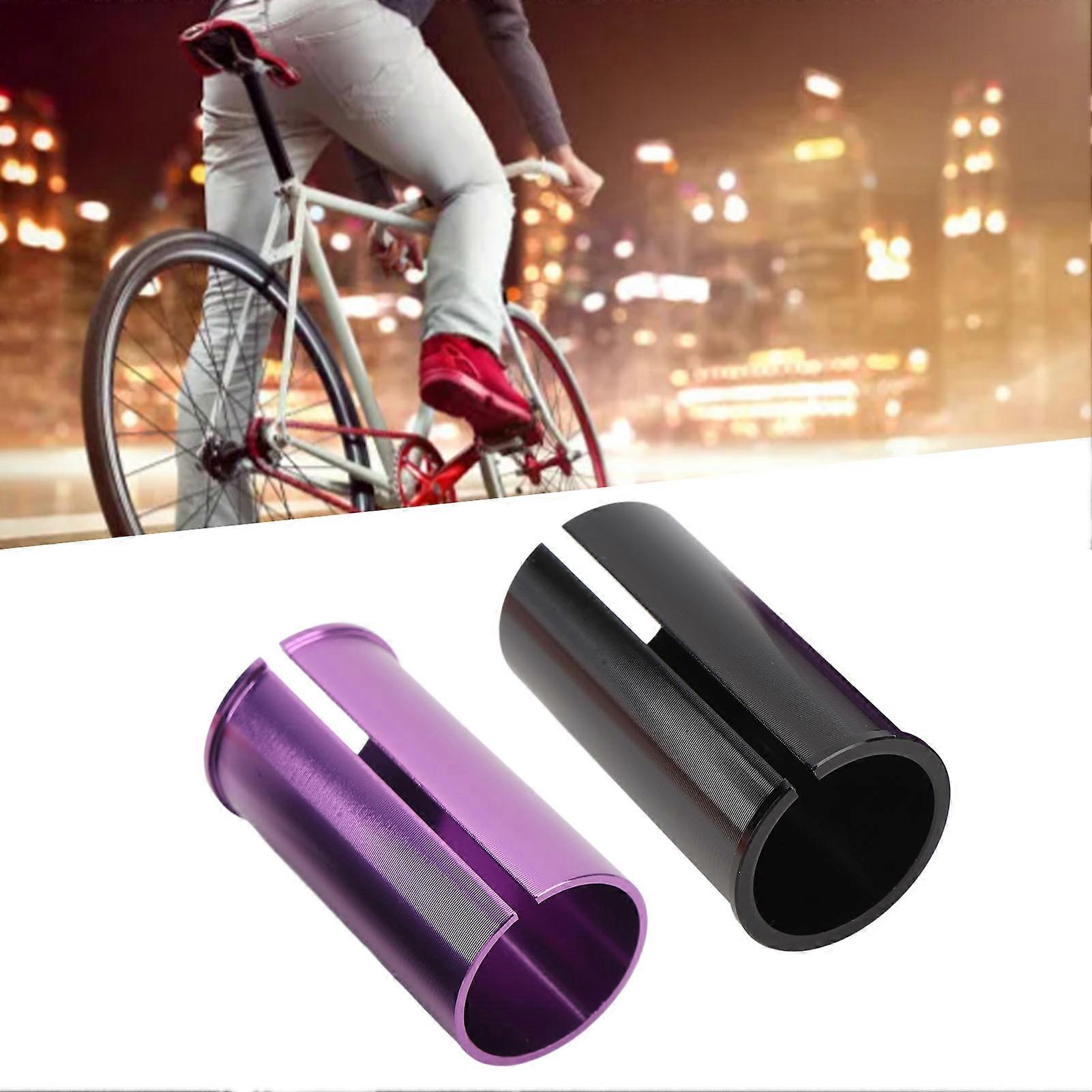 Seat Post Tube Adapter Aluminium Alloy CNC Machined CD Texture Cycle Seatpost Reducing Sleeve Shim 27.2-30.8mm 