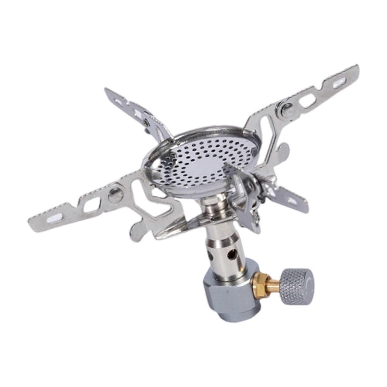 Practical Folding Gas Stove Manual Ignitions 3Min Boiling Time Suitable for Hiking Camping Emergency Survival Set  silver