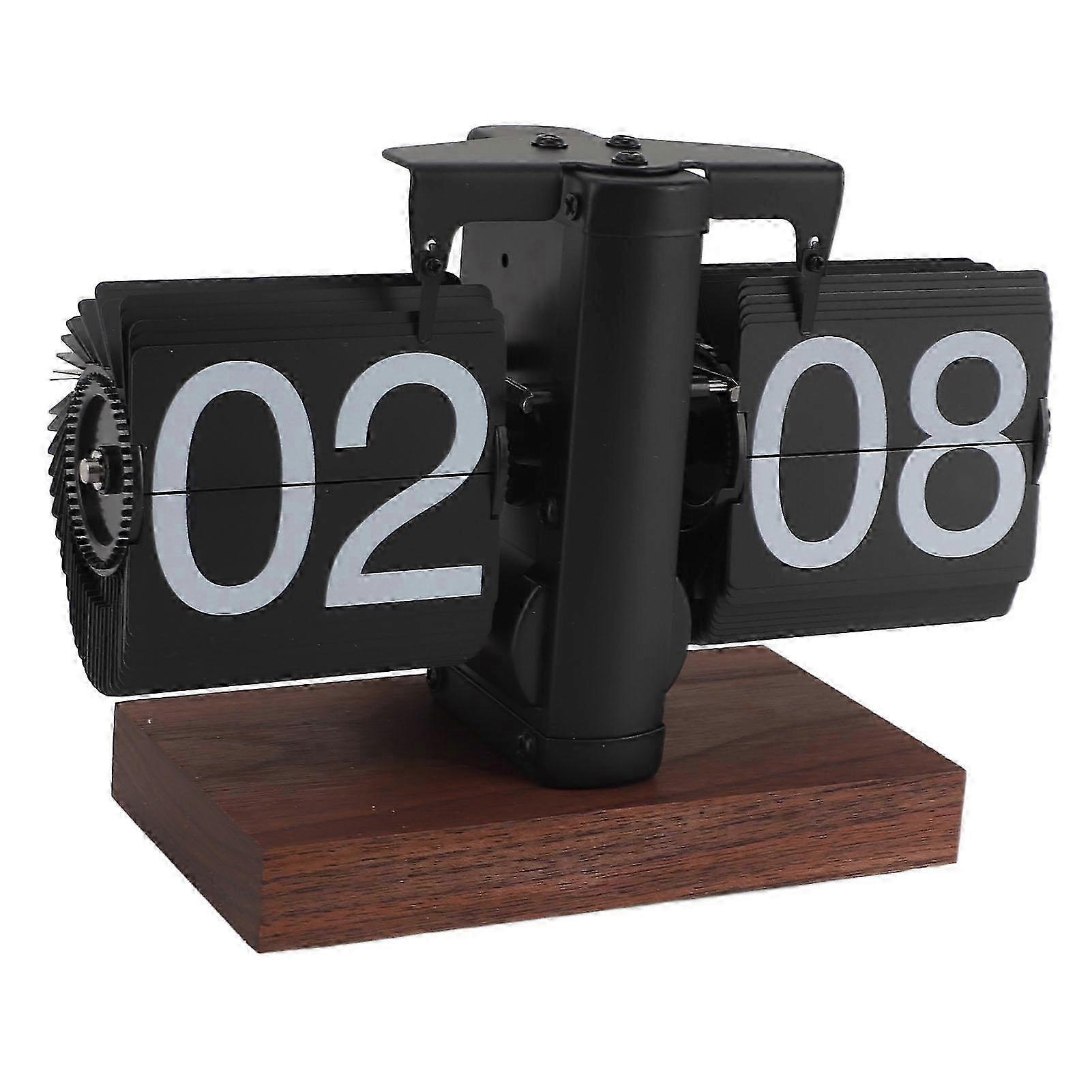 Adjustable Rotary Knob Flip Down Clock - Battery Powered Digital Desk Clock Vintage Style