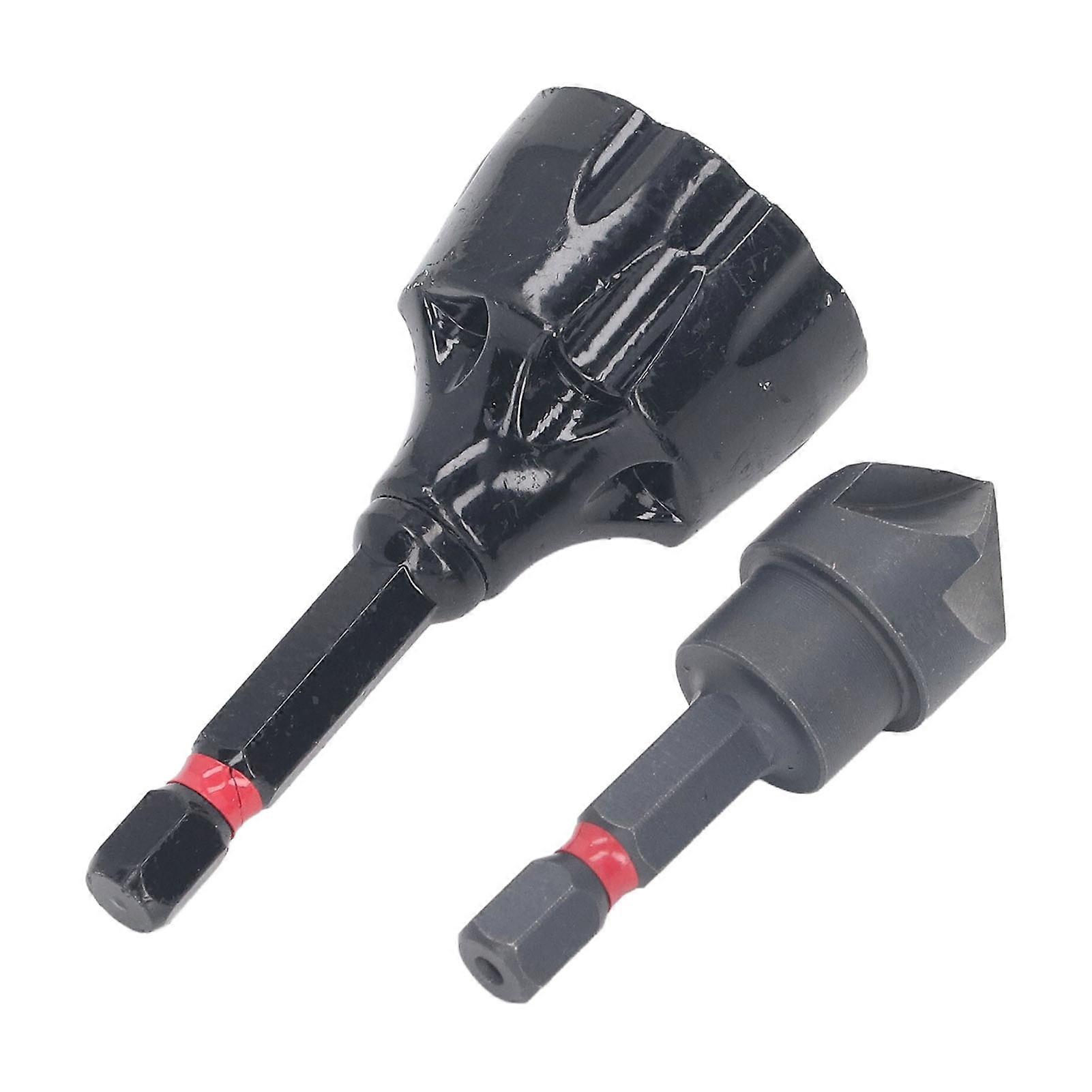 Deburring Chamfer Tool Set 1/4in Drill Bit Deburring External Chamfer Tool for Processing